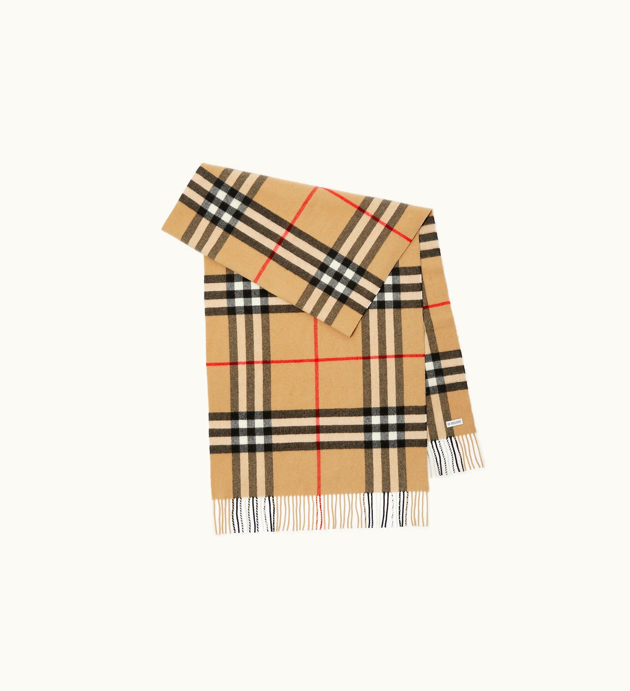 Burberry Burberry Wide Check Cashmere Scarf In Archive Beige