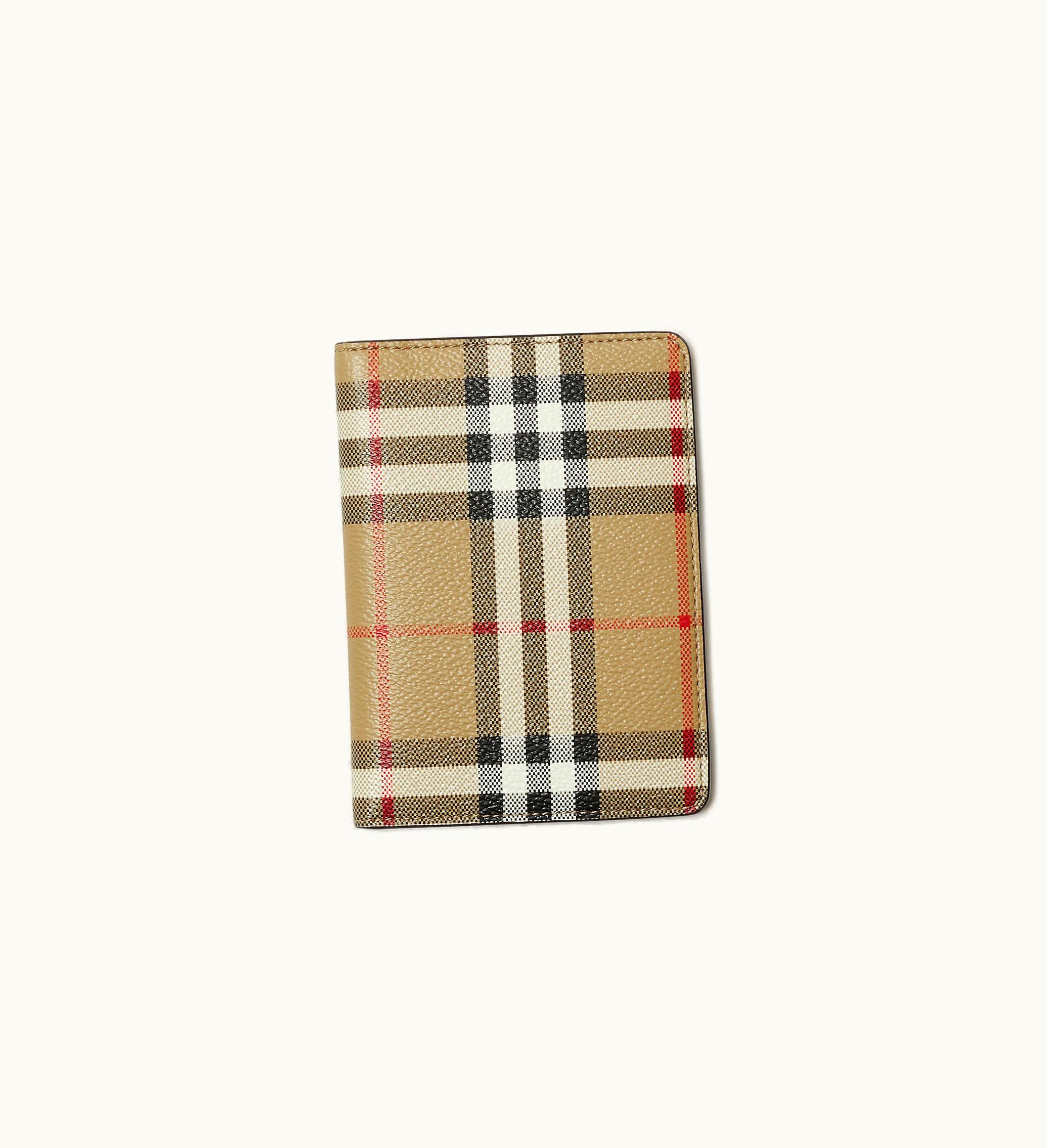 Burberry Burberry Check Passport Holder In Archive Beige