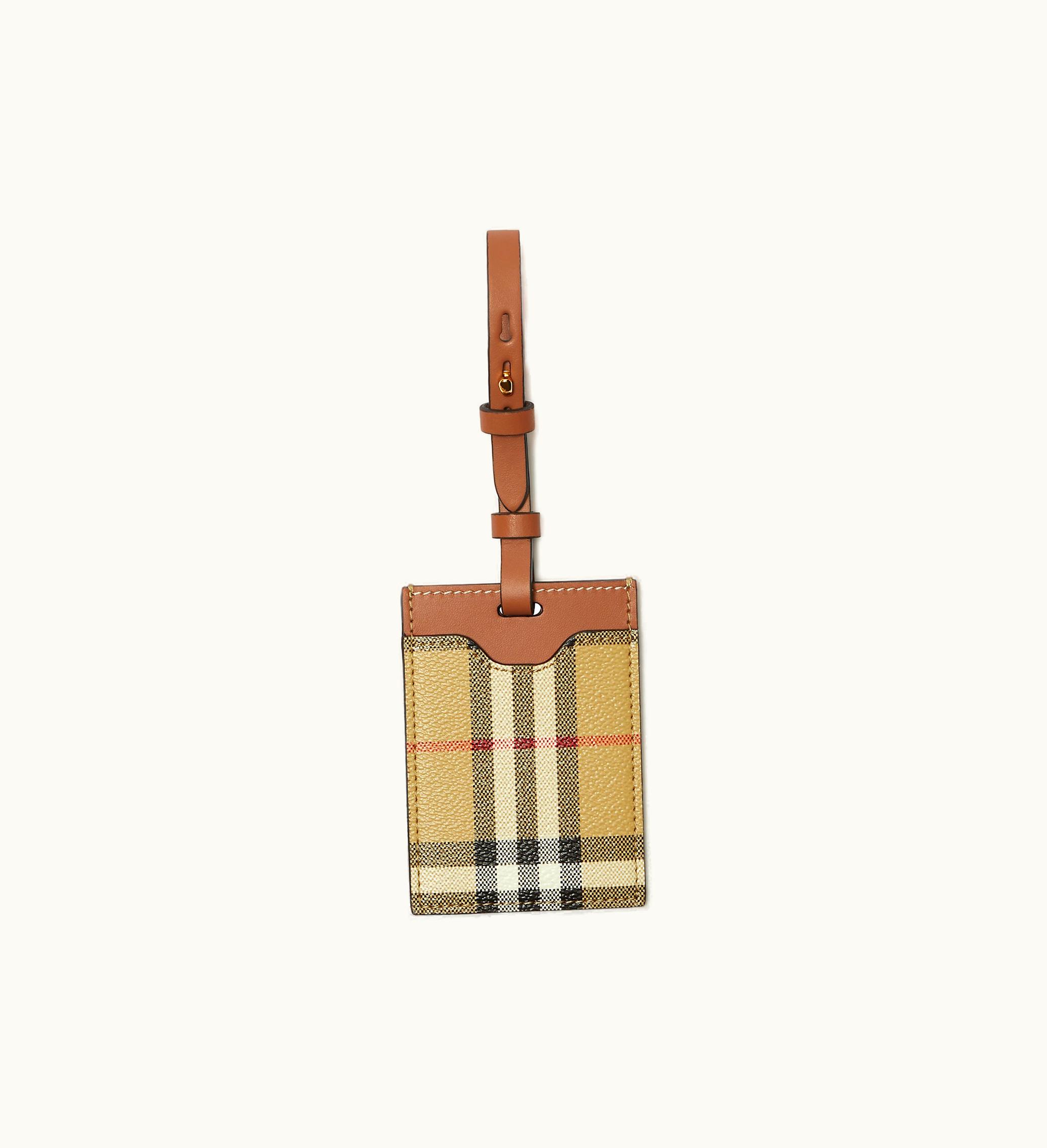 Burberry Burberry Check Luggage Tag In Archive Beige