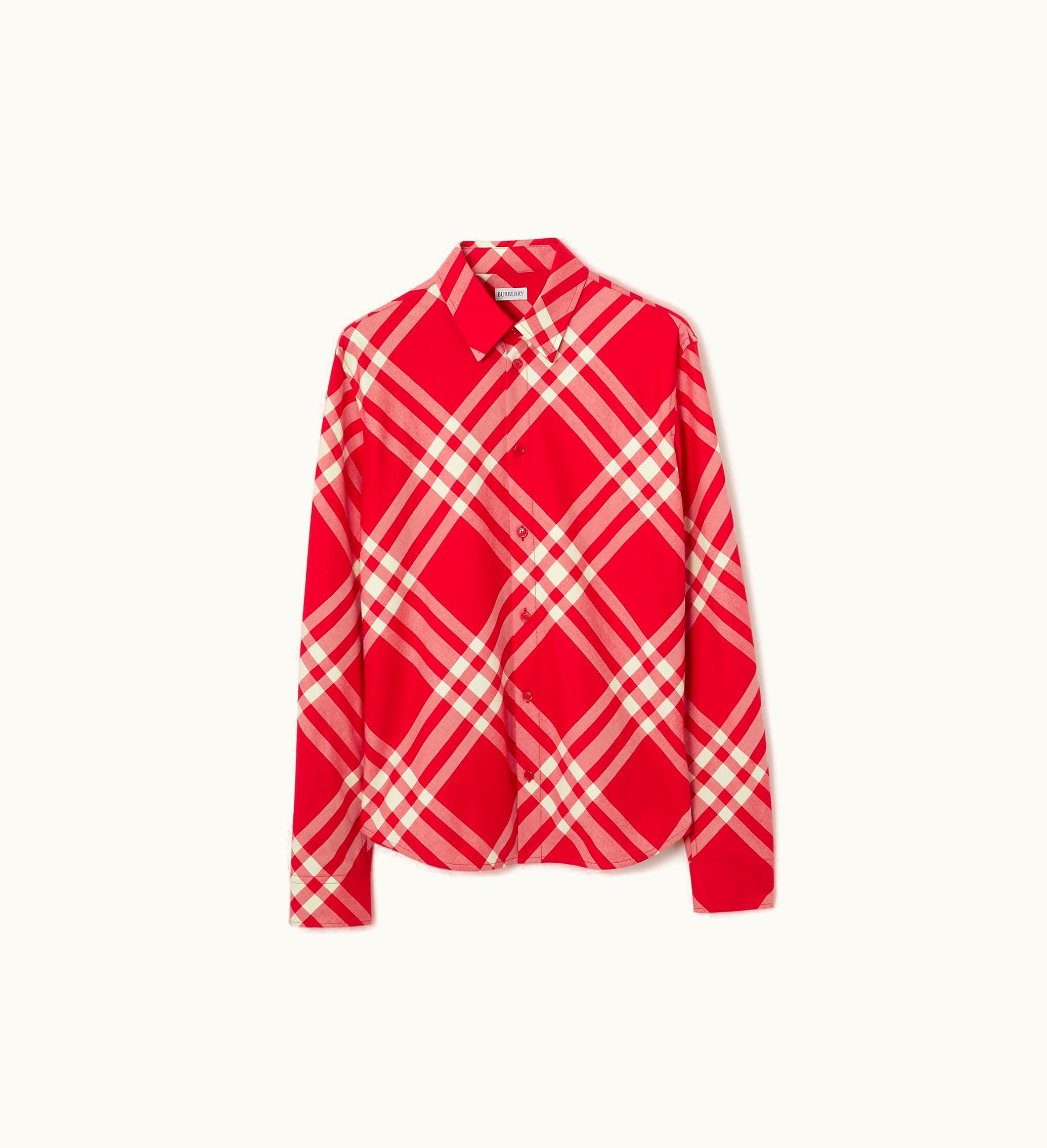 Burberry Burberry Check Cotton Shirt In Pillar - Men