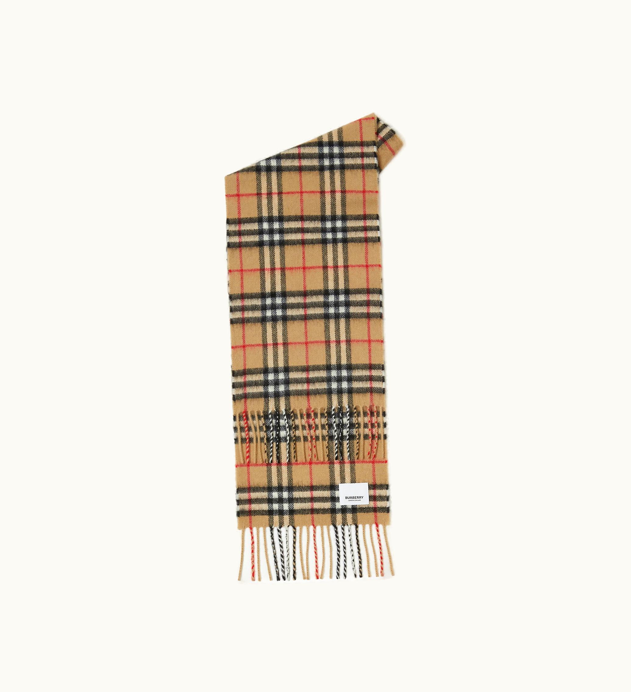 Burberry Burberry Check Cashmere Scarf In Archive Beige - Children