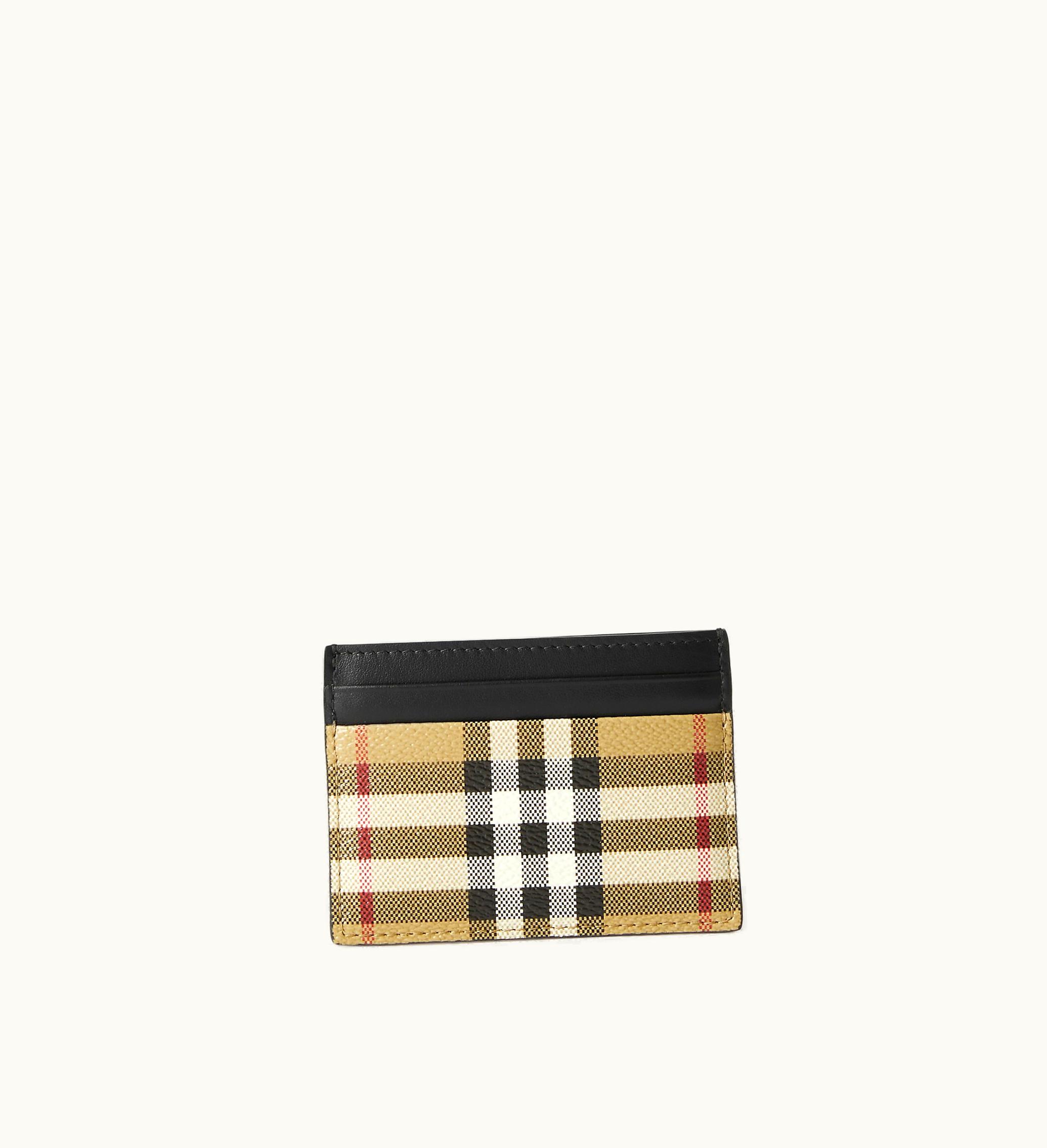 Burberry Burberry Check Card Case In Archive Beige - Men, Canvas