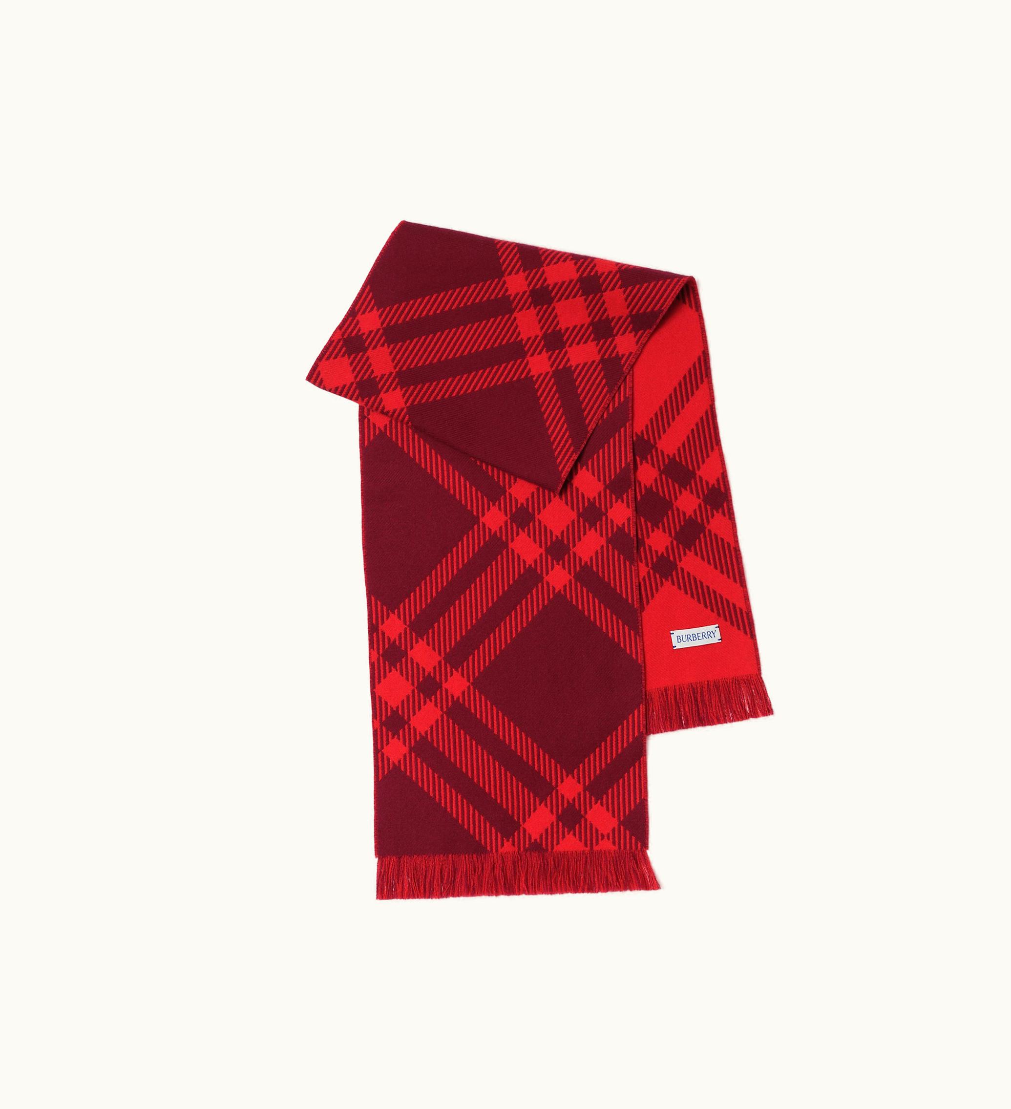 Burberry Burberry Check Wool Scarf In Ripple - Children