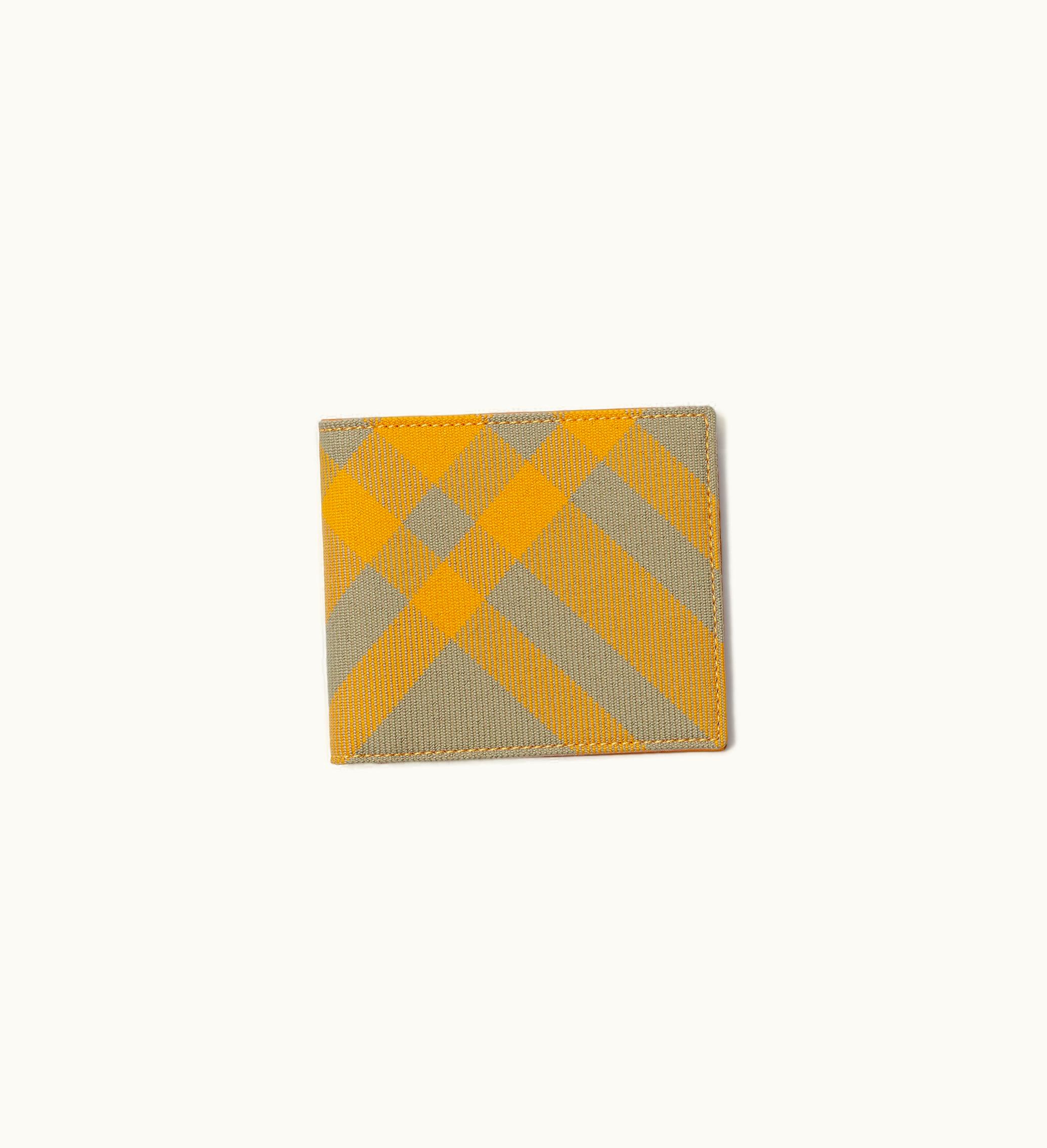 Burberry Burberry Check Bifold Wallet In Hunter - Men, Canvas