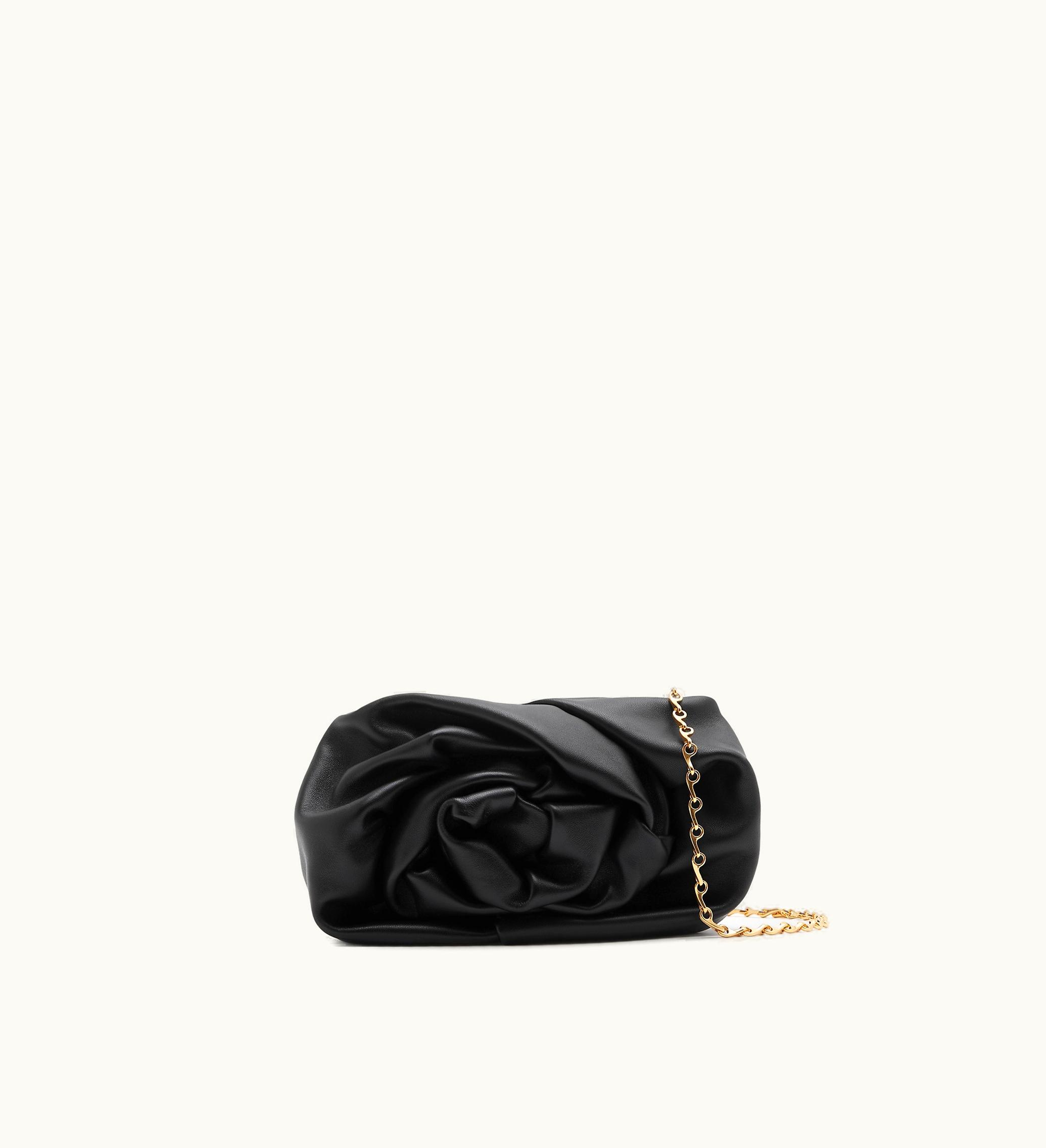 Burberry Burberry Rose Chain Clutch In Black - Women, Leather