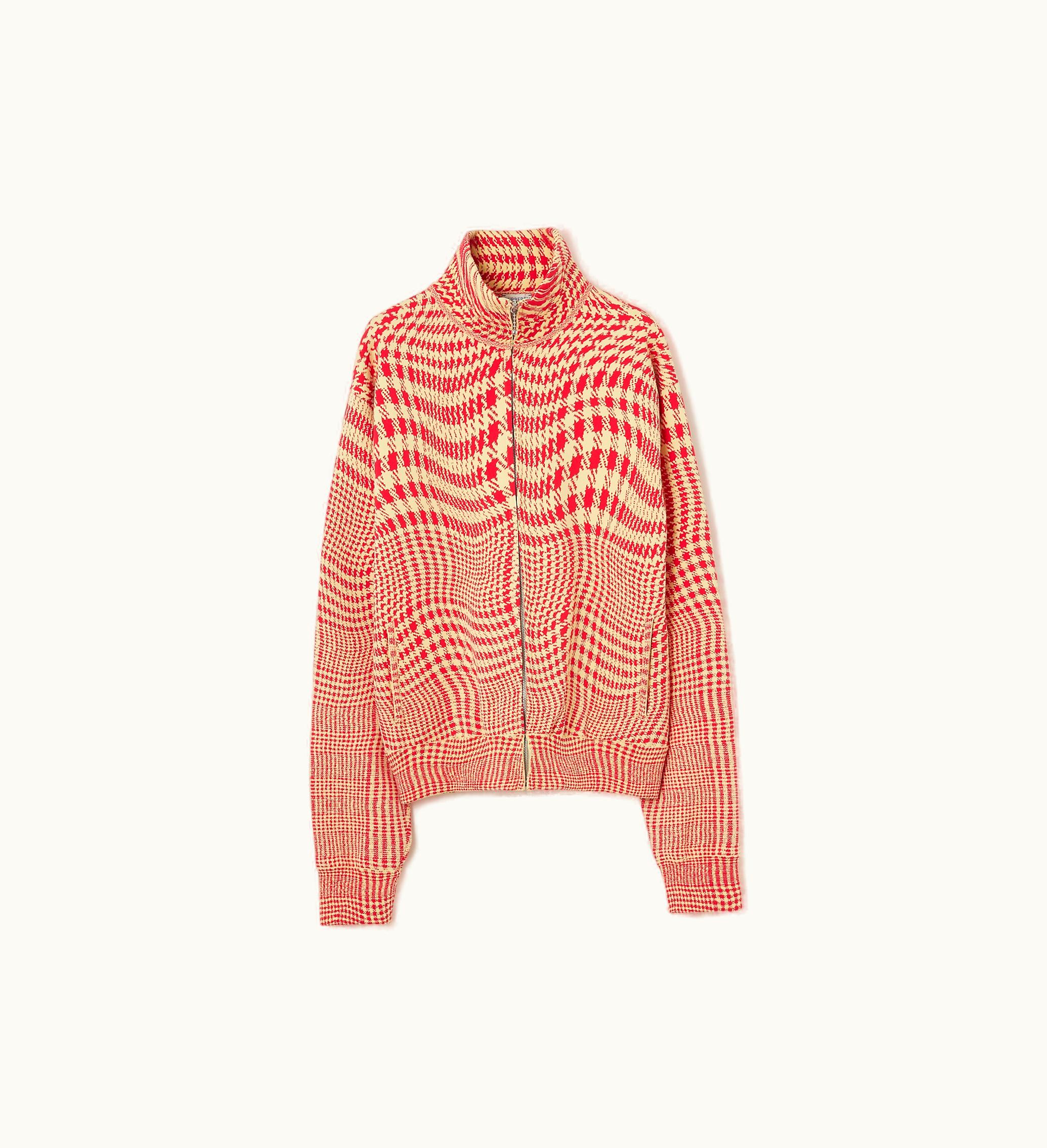 Burberry Burberry Warped Houndstooth Nylon Blend Track Jacket In Pillar - Men