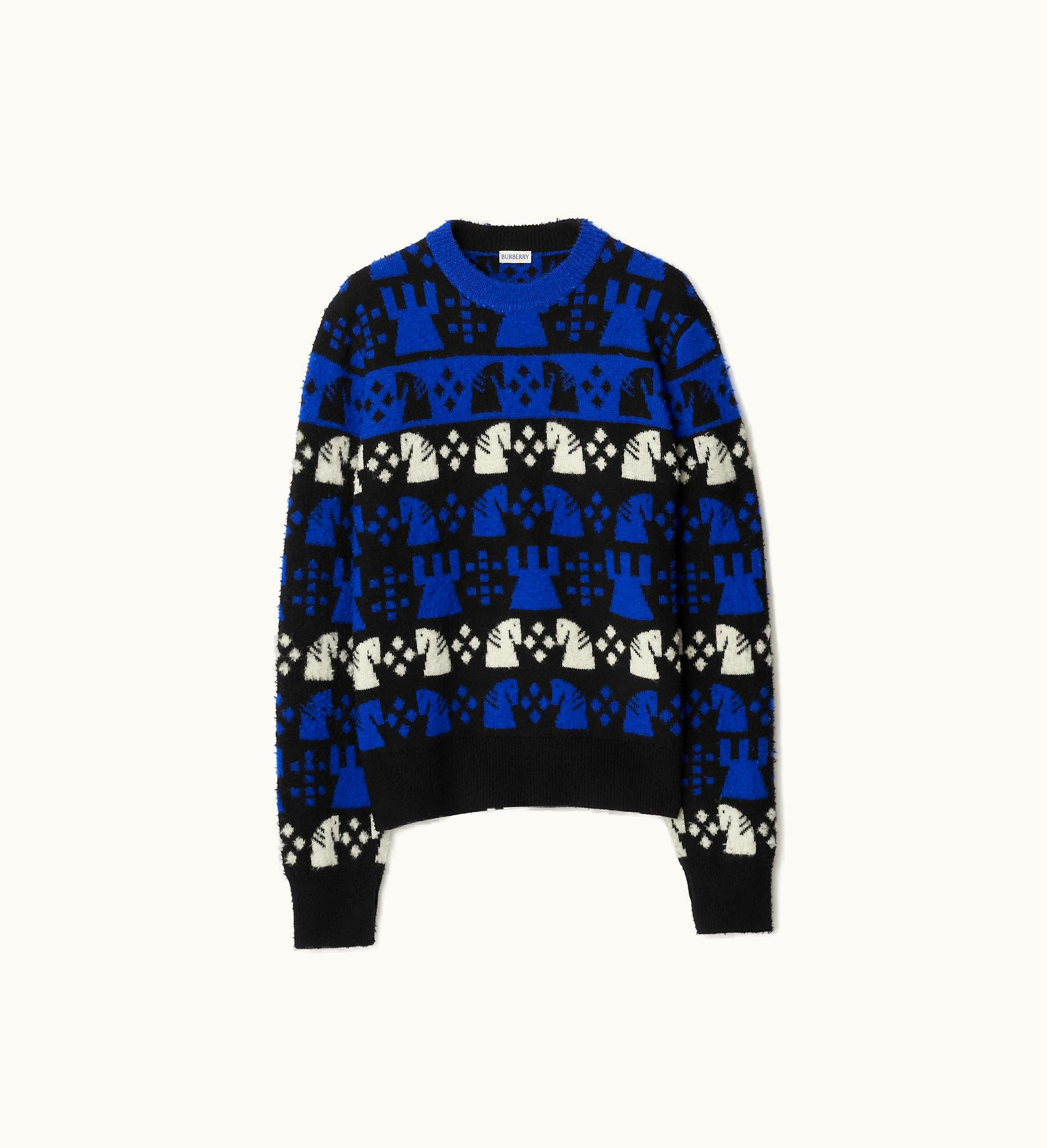 Burberry Burberry Chess Wool Blend Sweater In Knight - Men