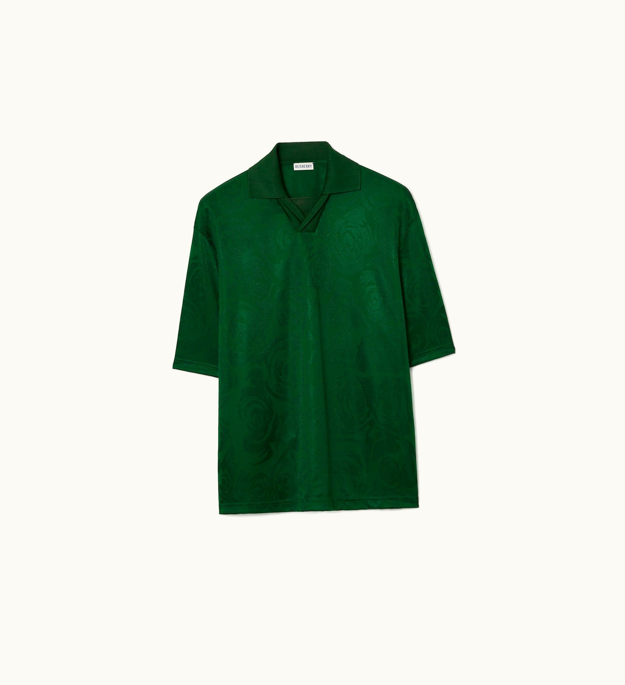 Burberry Burberry Rose Jacquard Polo Shirt In Ivy - Men
