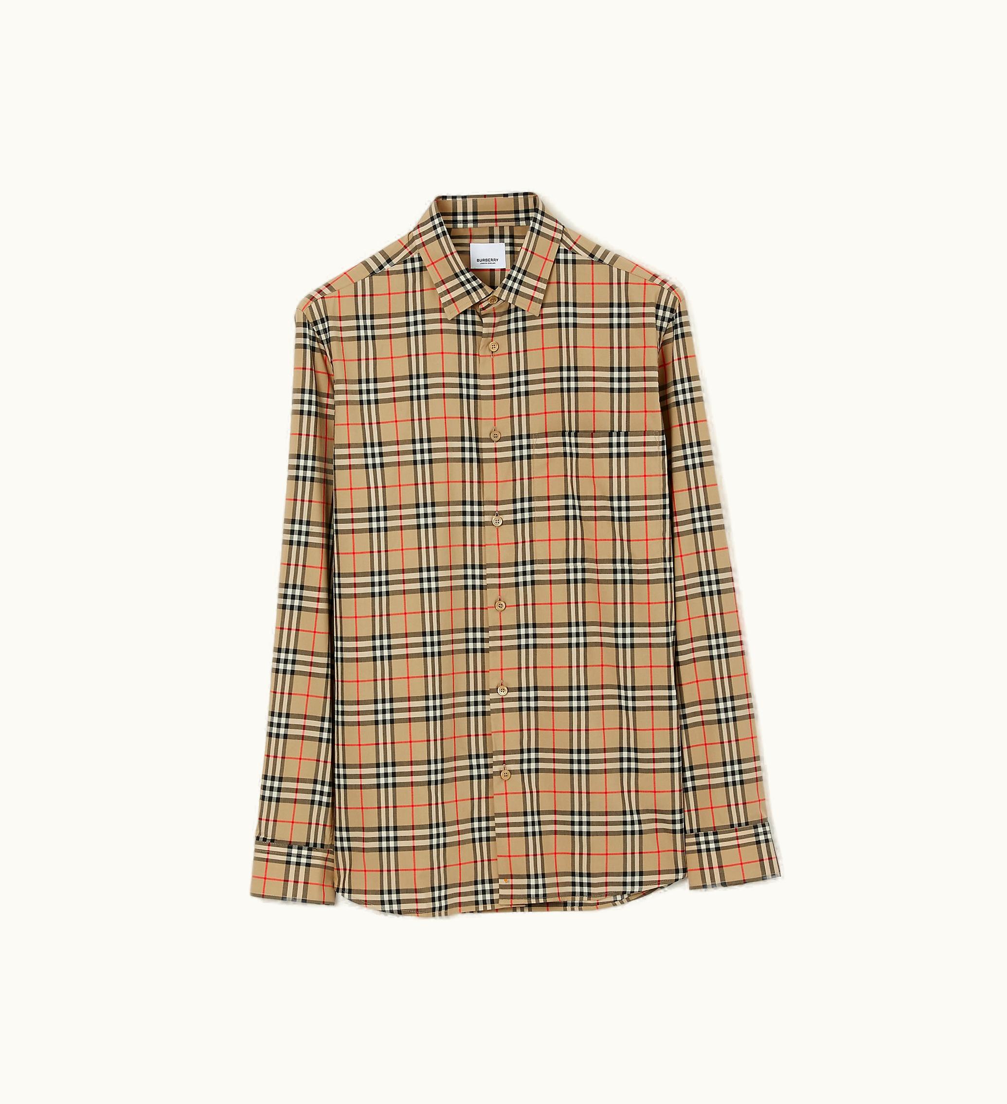 Burberry Burberry Check Cotton Shirt In Archive Beige - Men Archive beige