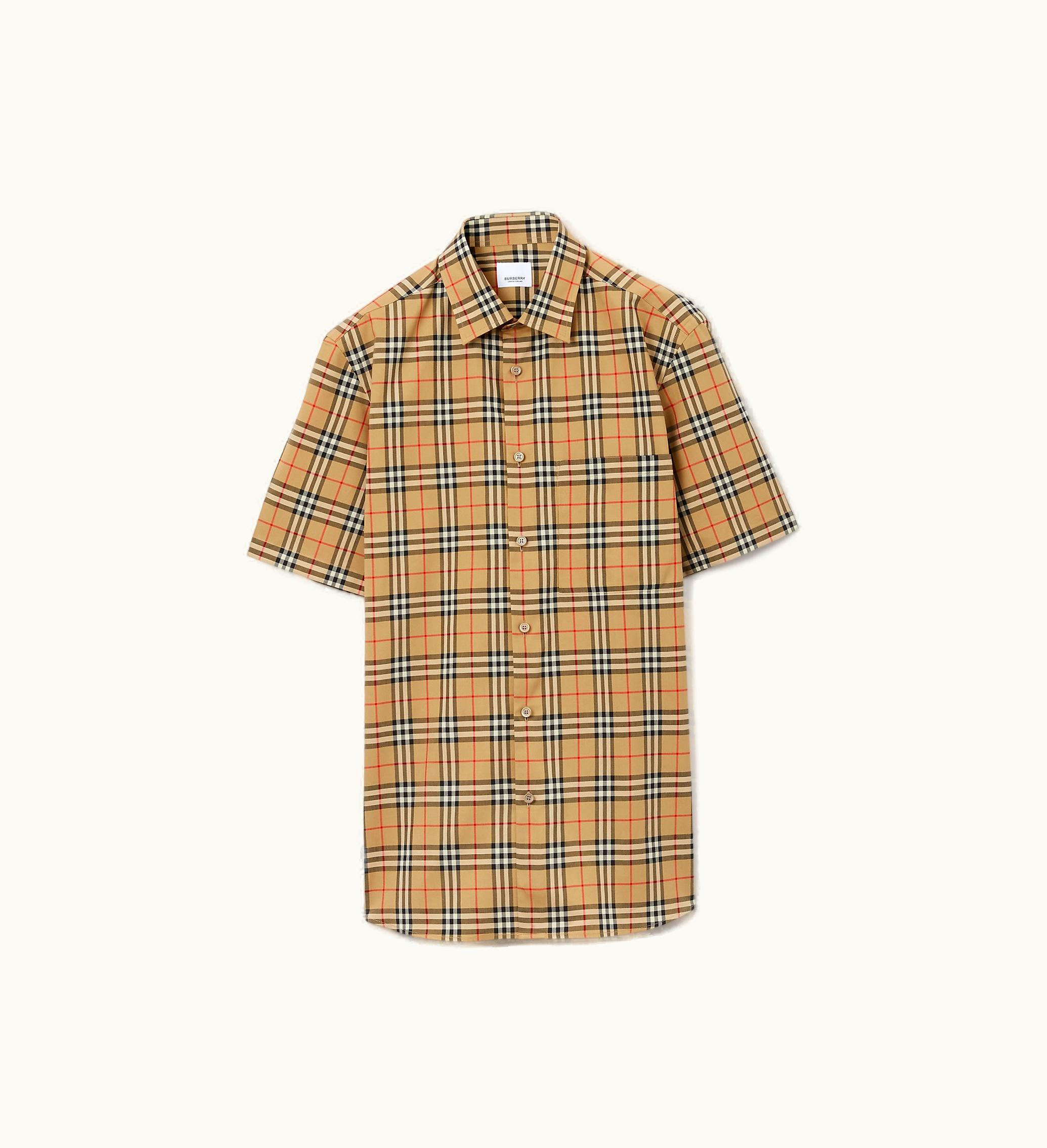 Burberry Burberry Check Cotton Shirt In Archive Beige - Men 80795891007
