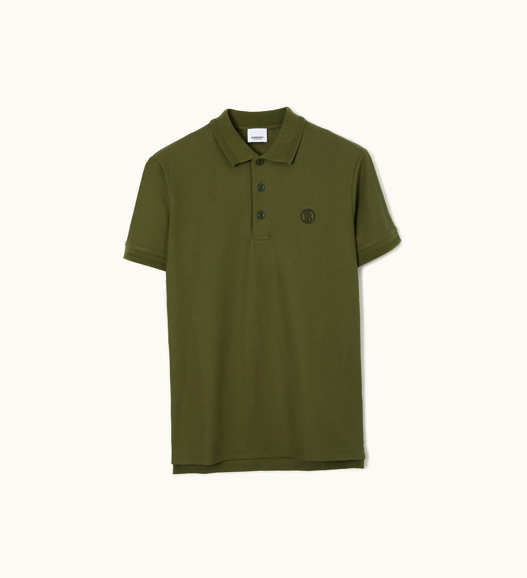 Burberry Burberry Cotton Polo Shirt In Olive - Men