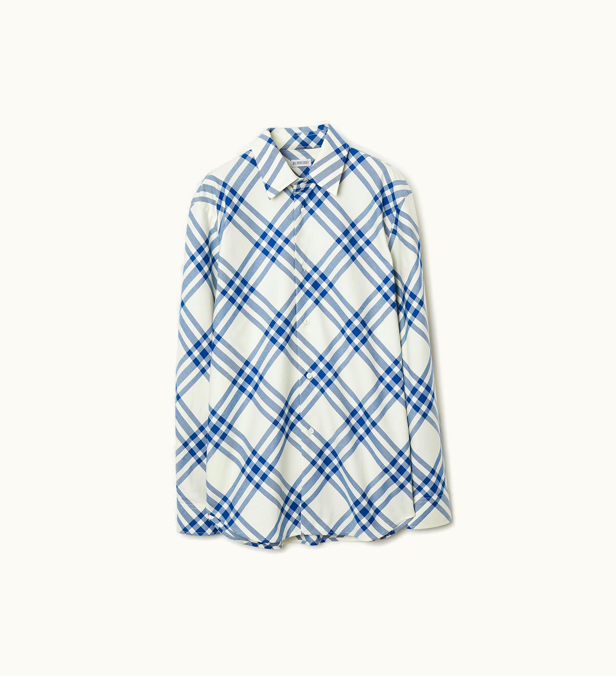 Burberry Burberry Check Cotton Shirt In Salt - Men