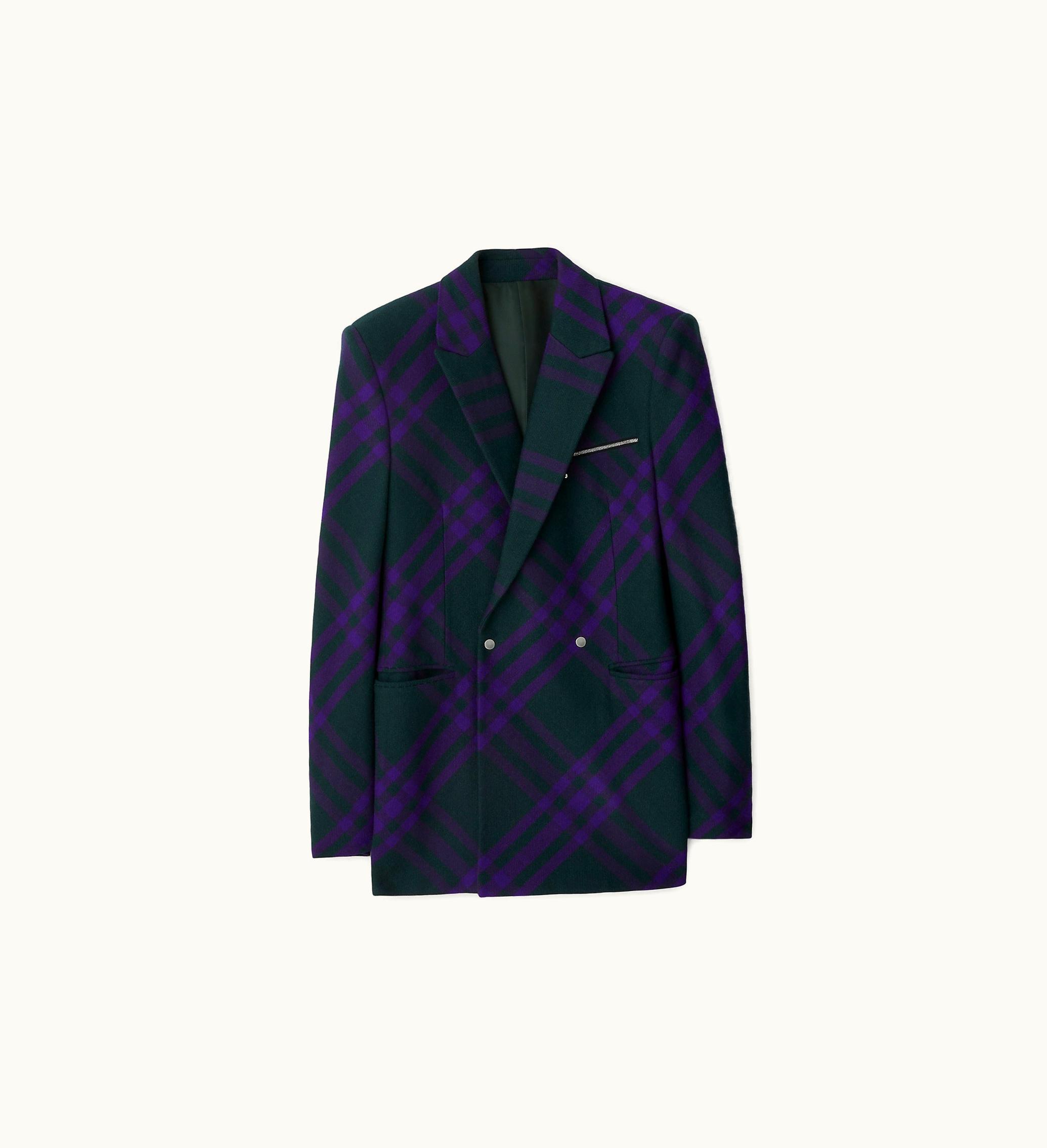 Burberry Burberry Check Wool Tailored Jacket​#​ In Deep Royal - Men
