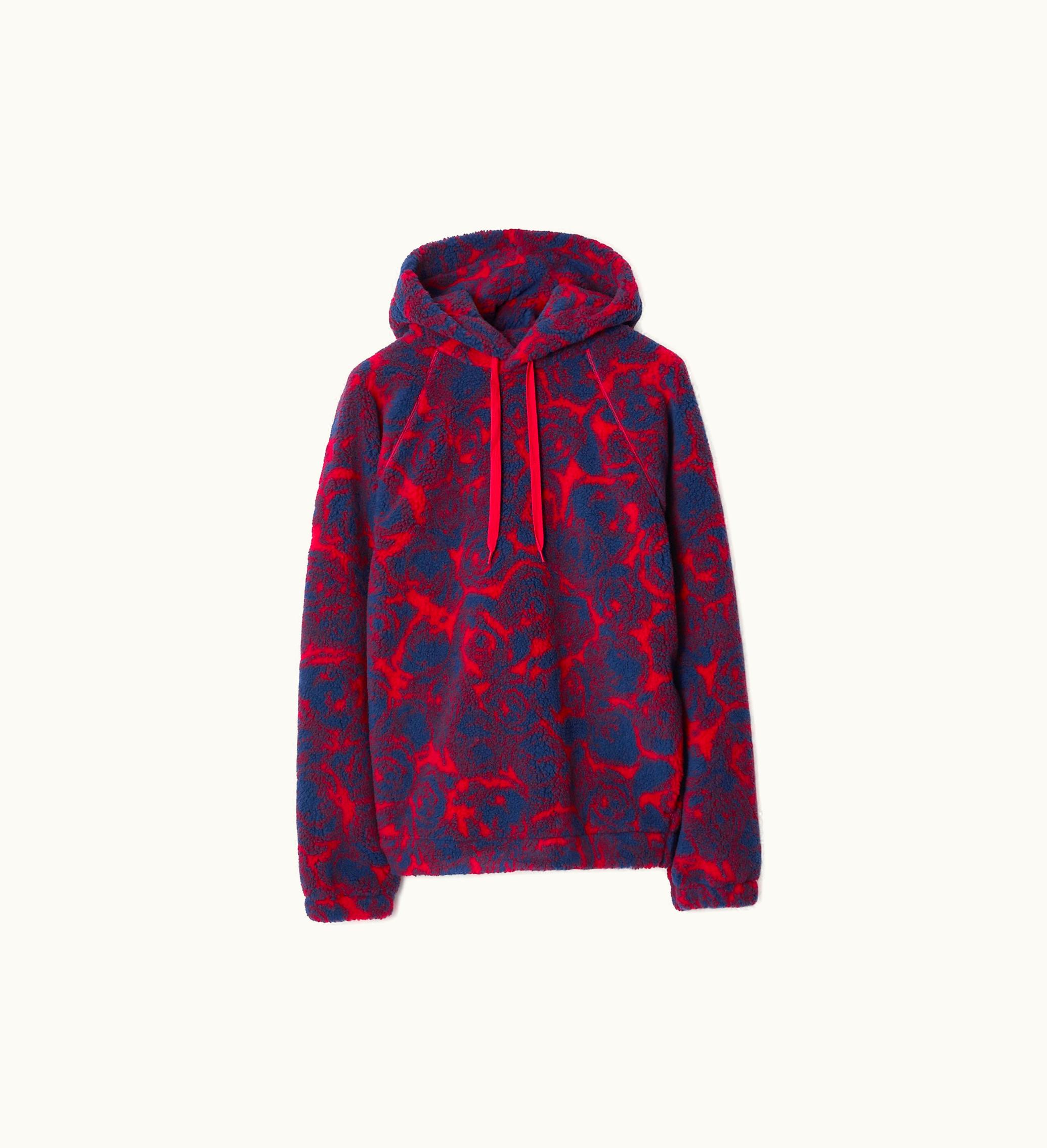Burberry Burberry Rose Print Fleece Hoodie In Pillar - Men, Wool