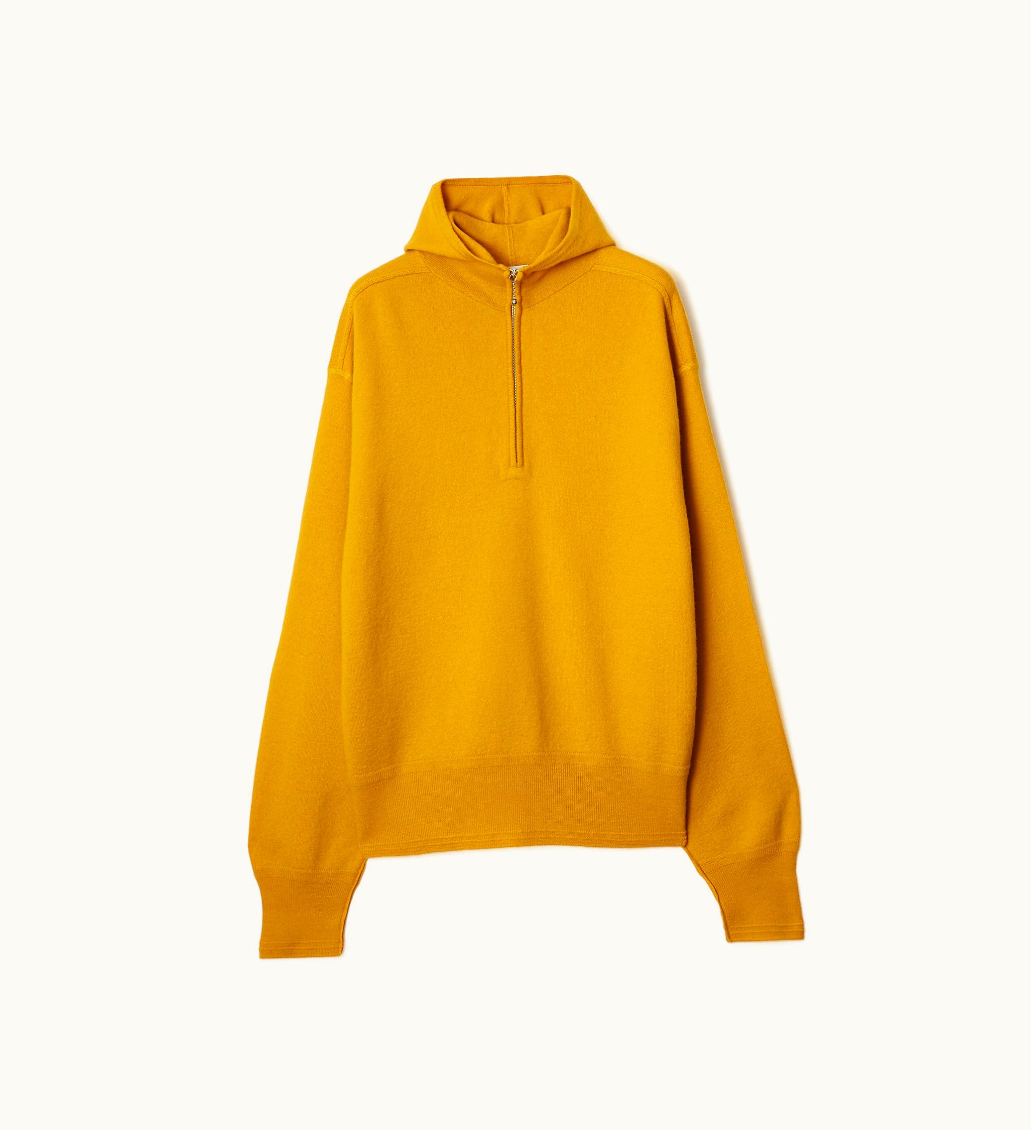 Burberry Burberry Wool Half-zip Hoodie In Pear - Men