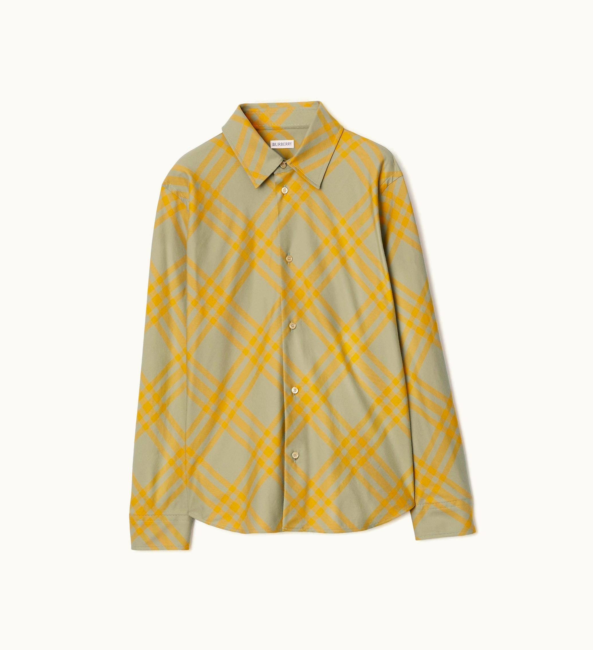 Burberry Burberry Check Cotton Shirt In Hunter - Men