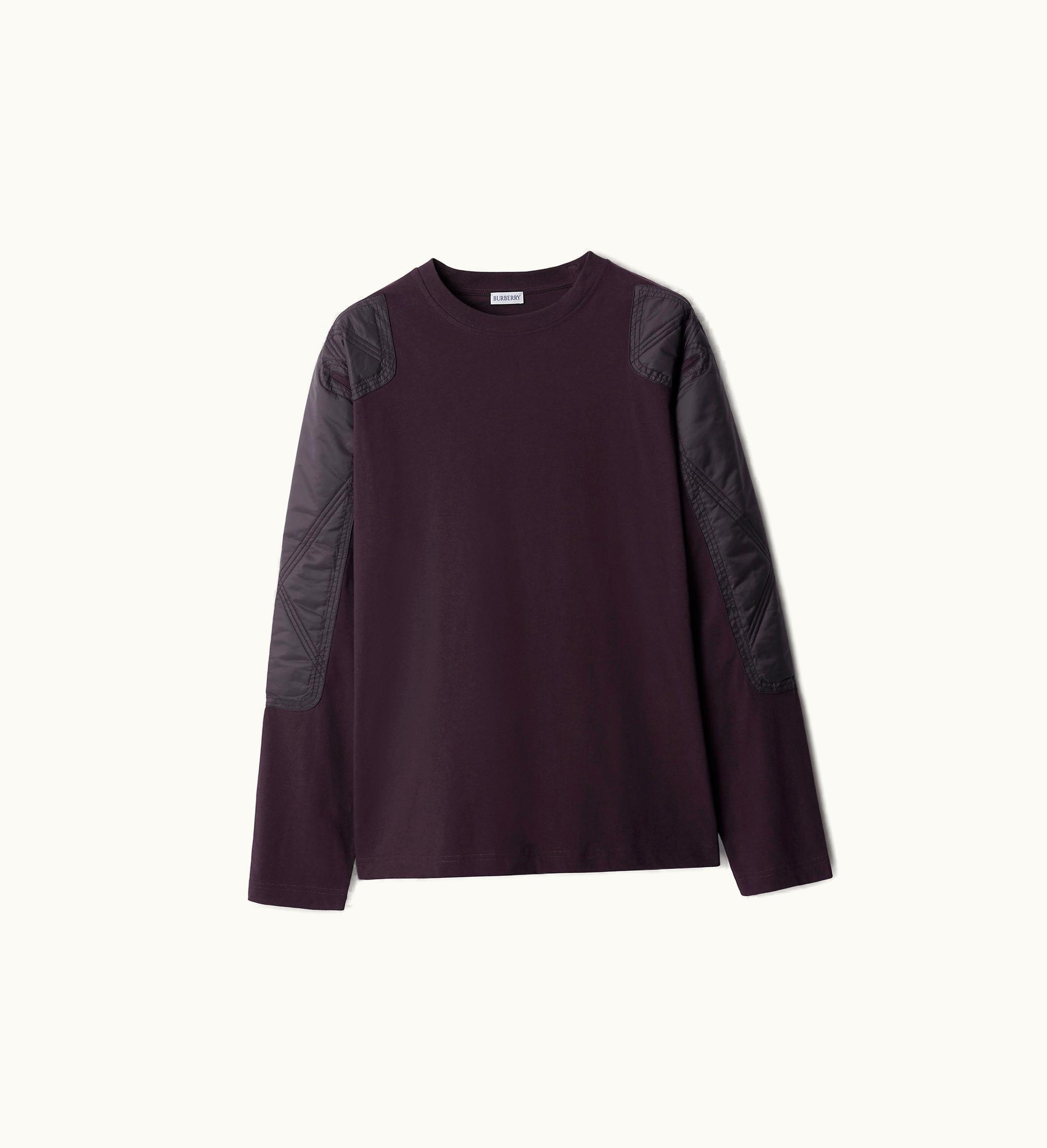 Burberry Burberry Panelled Cotton Top In Berry - Men