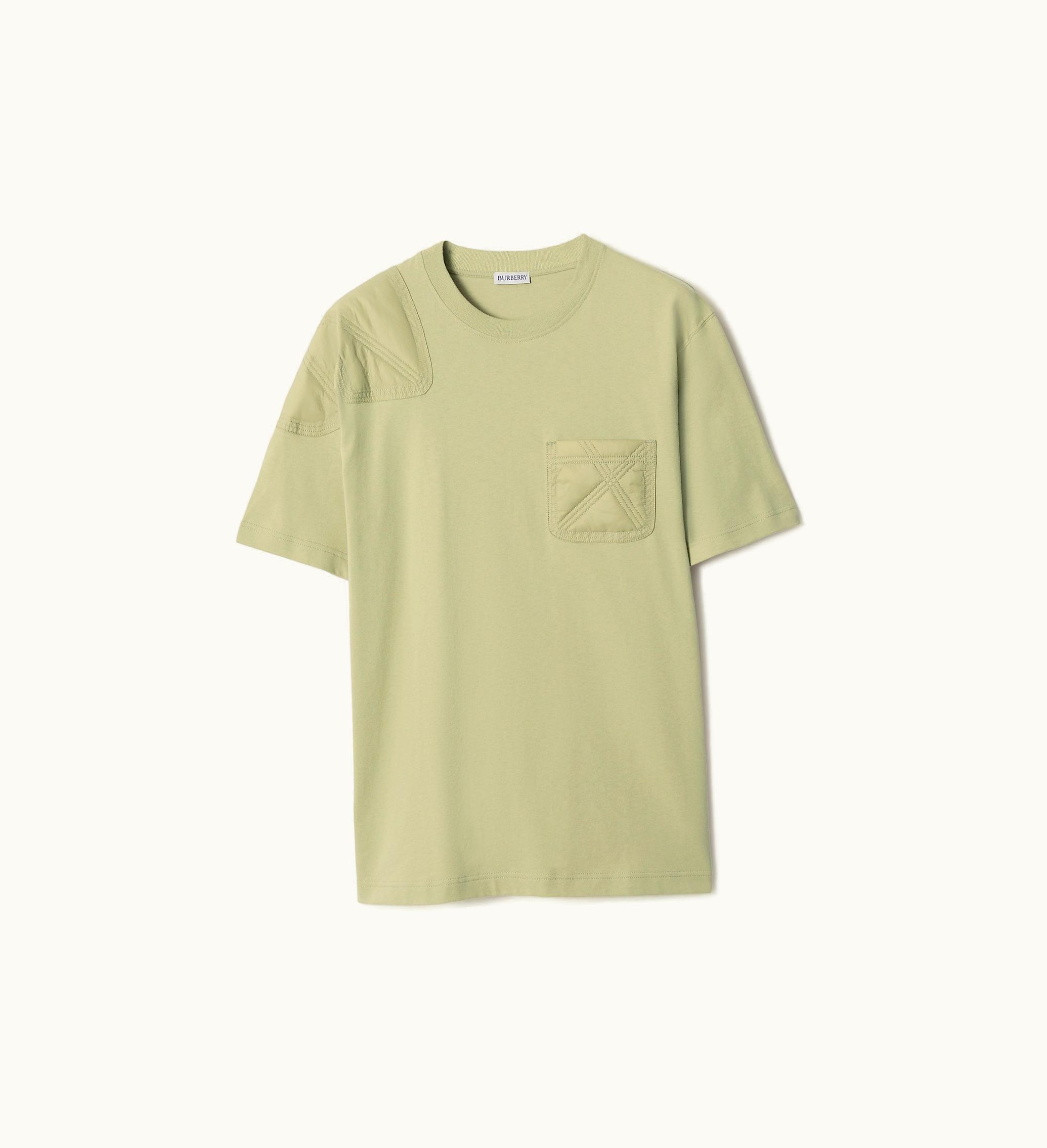 Burberry Burberry Panelled Cotton T-shirt In Hunter - Men