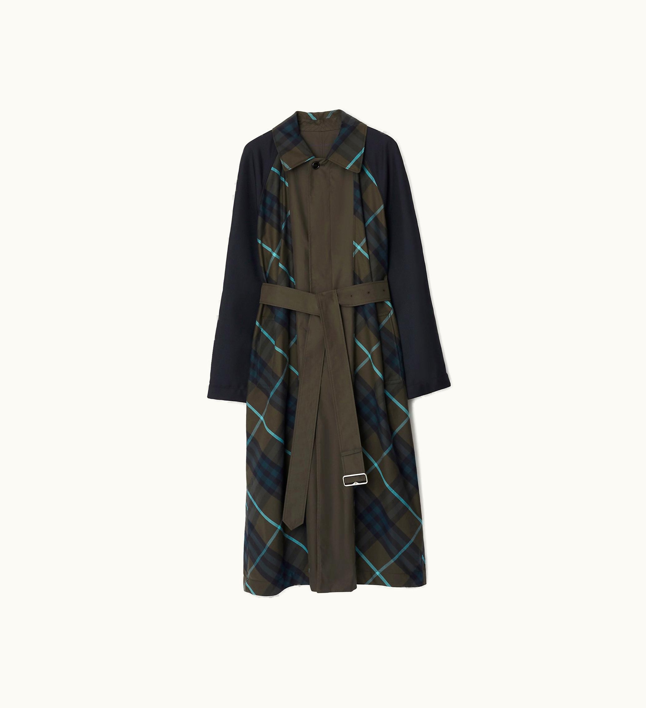 Burberry Burberry Long Reversible Bradford Car Coat In Otter - Men, Cotton