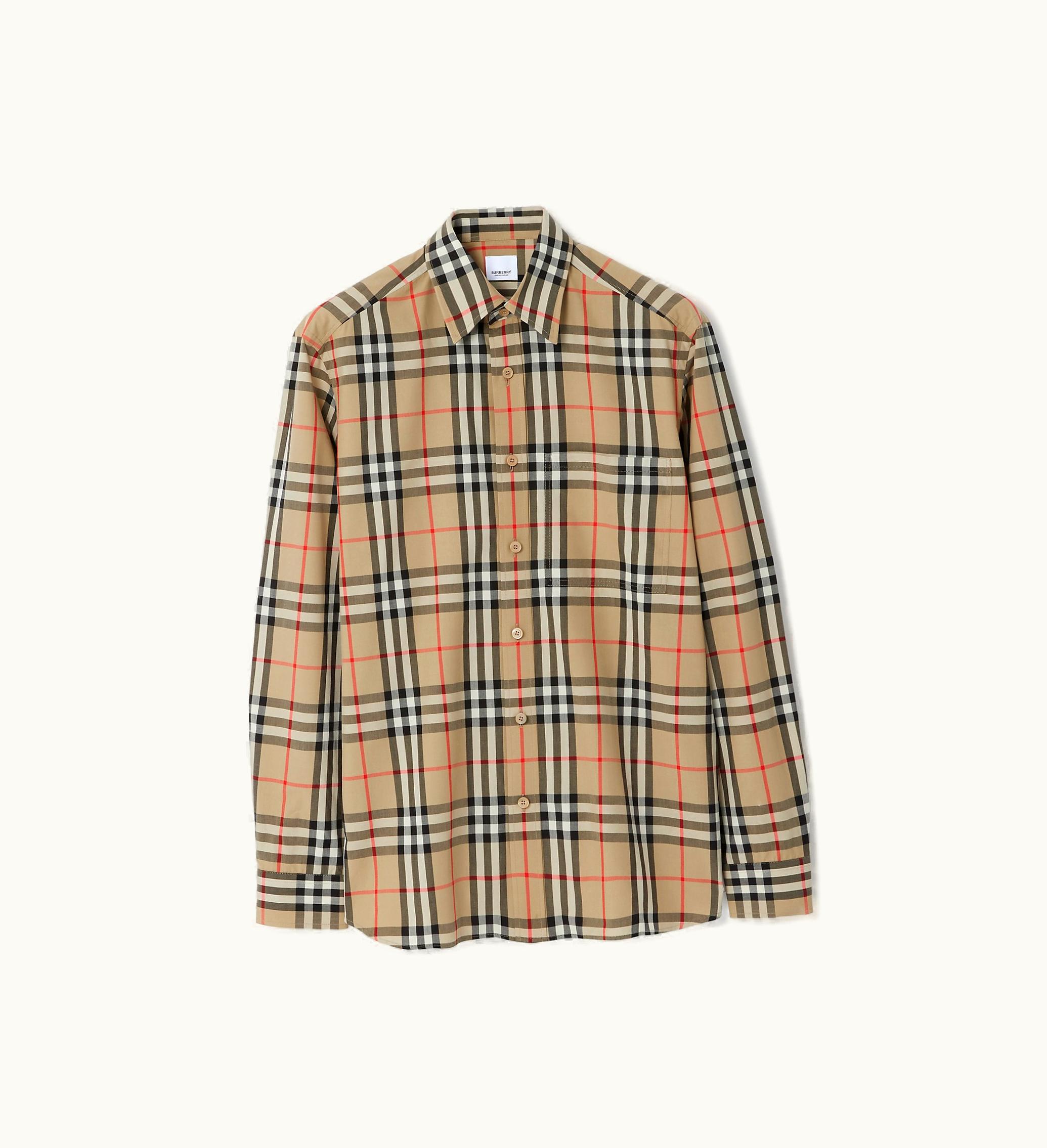 Burberry Burberry Check Cotton Shirt In Archive Beige - Men 80705771007