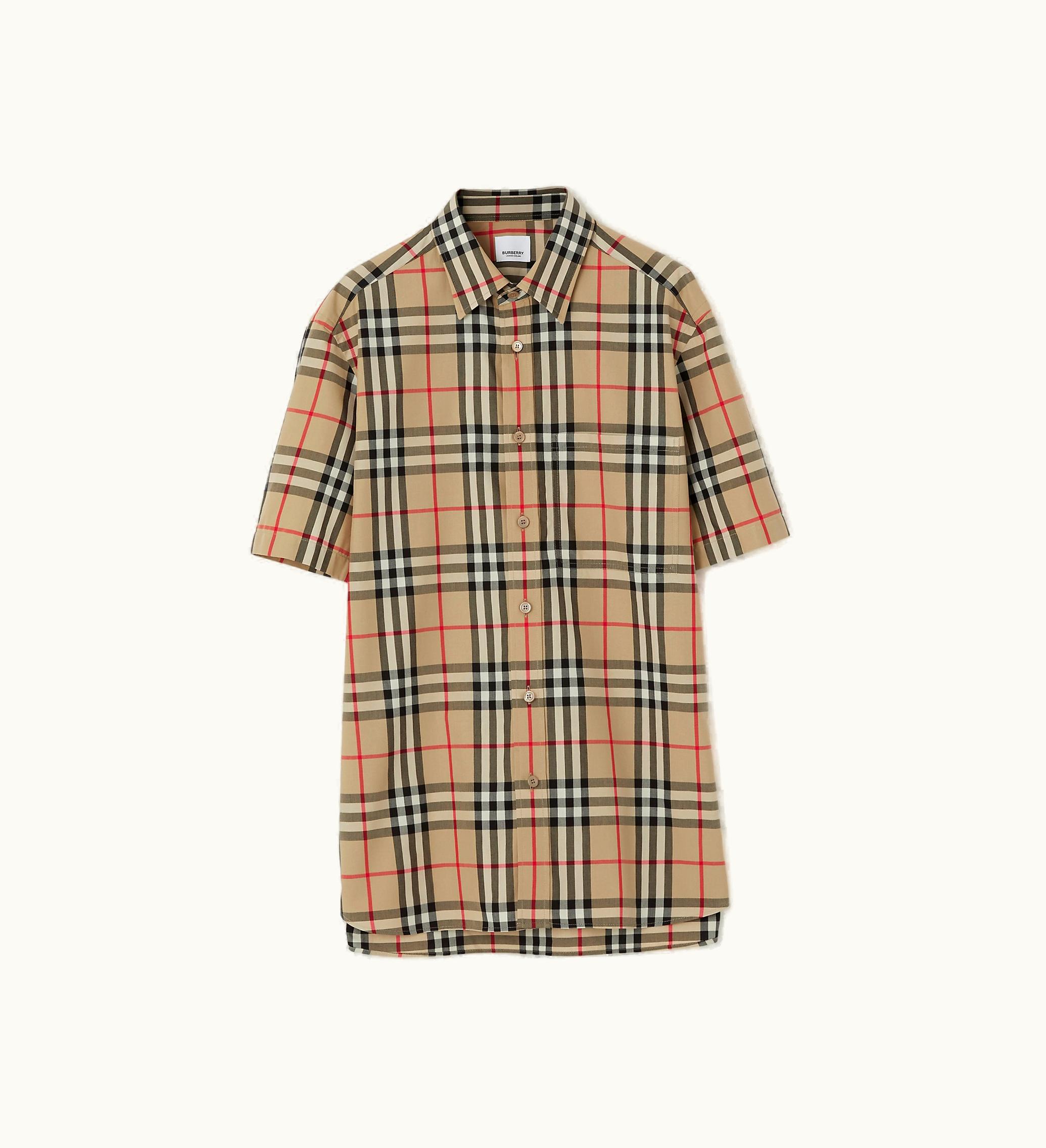 Burberry Burberry Check Cotton Shirt In Archive Beige - Men 80795871005