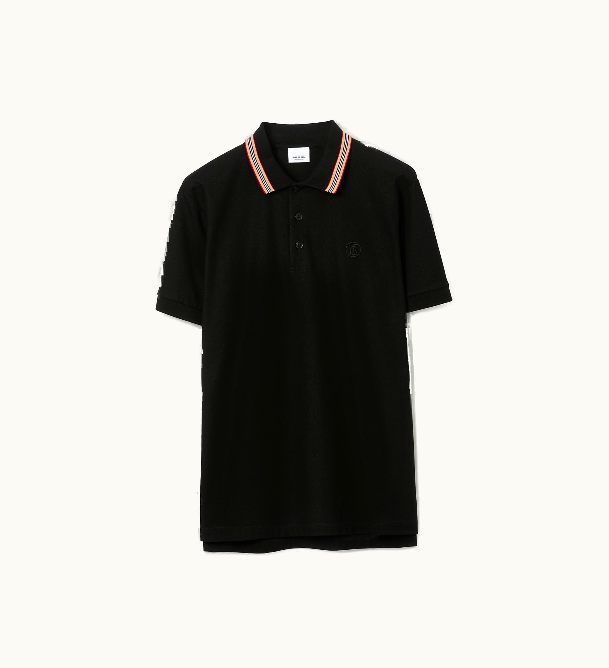 Burberry Burberry Cotton Polo Shirt In Black - Men 80537731009