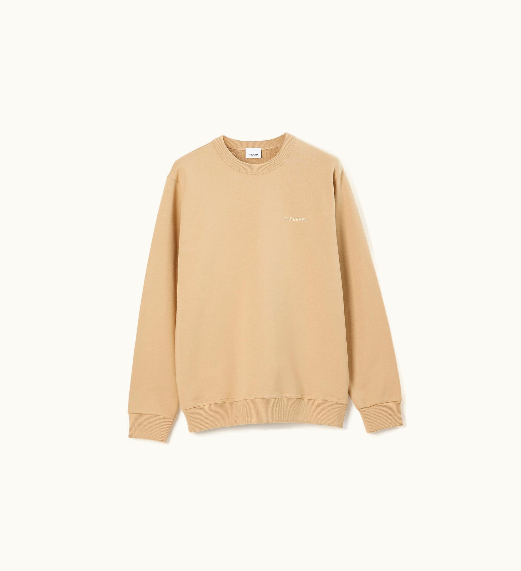 Burberry Burberry Check Ekd Cotton Sweatshirt In Soft Fawn - Men