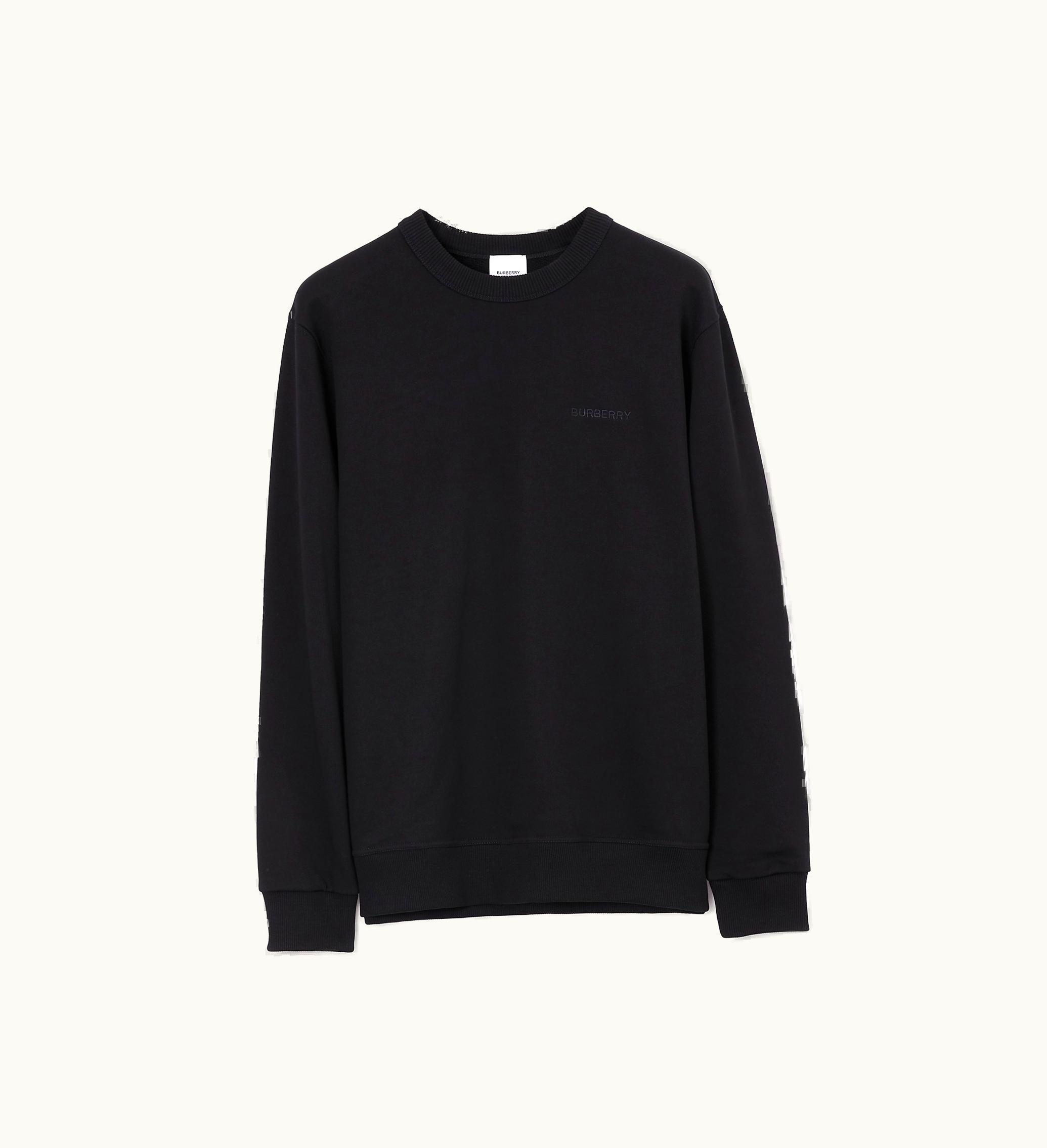 Burberry Burberry Check Ekd Cotton Sweatshirt In Black - Men