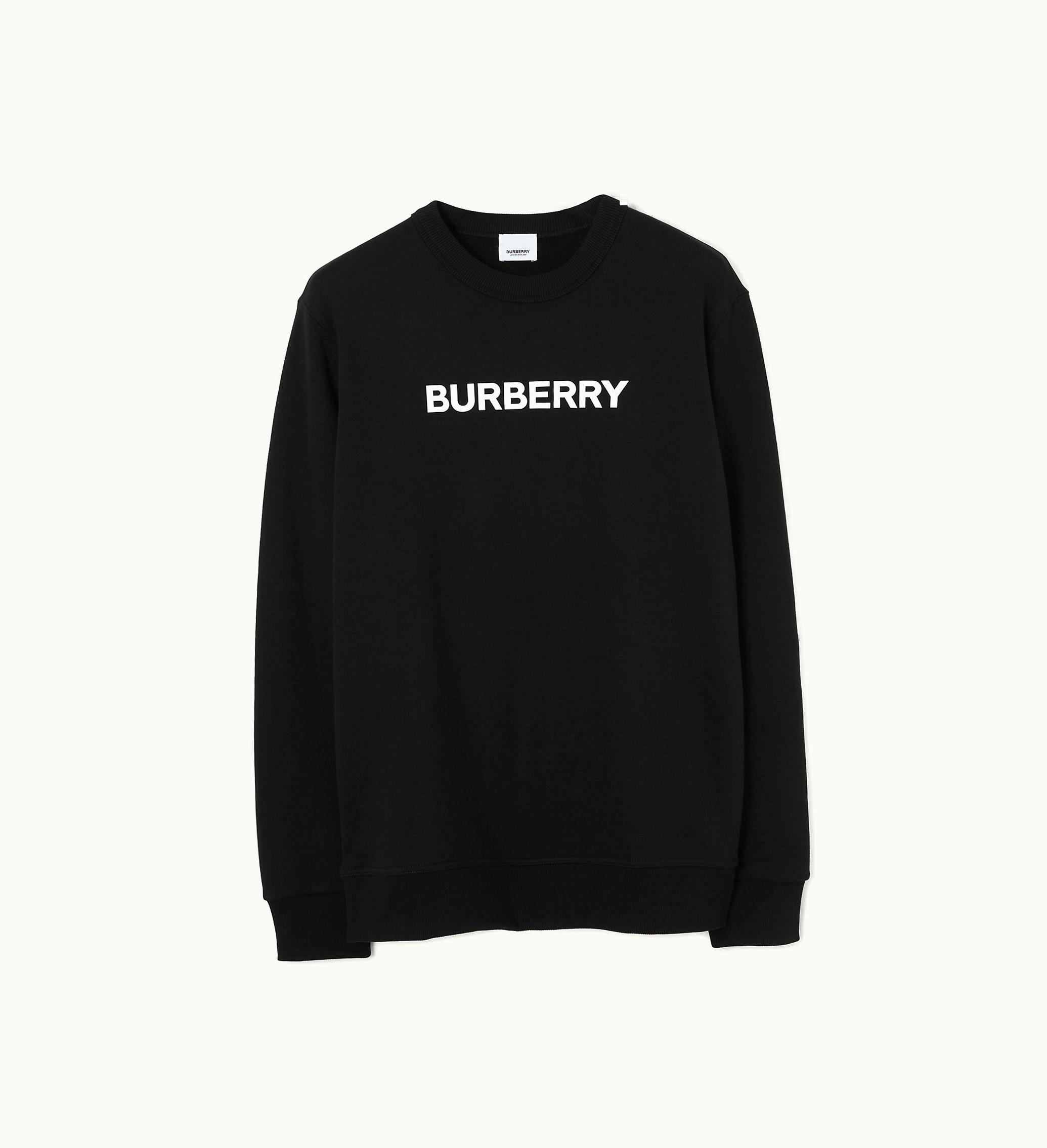 Burberry Burberry Logo Cotton Sweatshirt In Black - Men