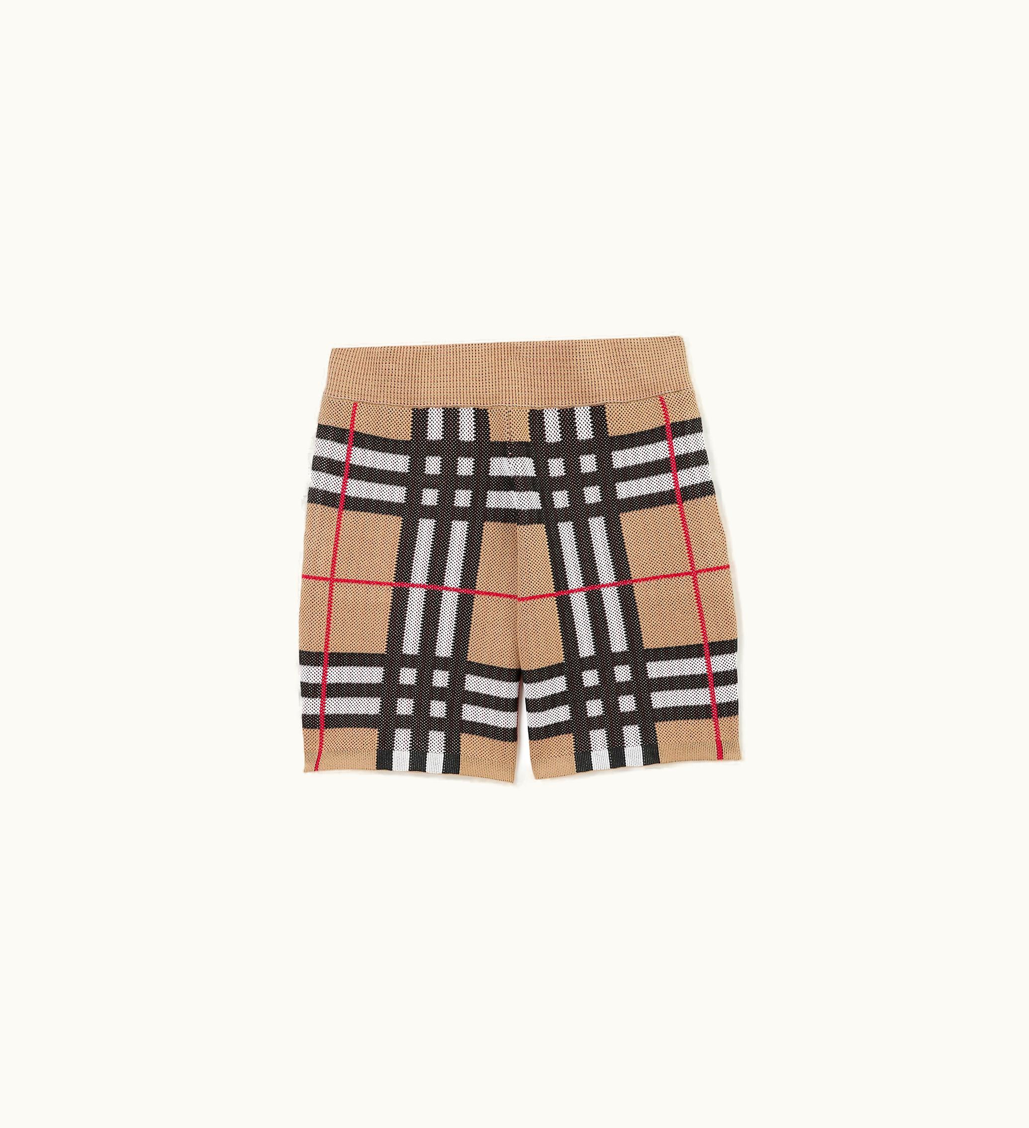 Burberry Burberry Check Cotton Blend Shorts In Archive Beige - Men