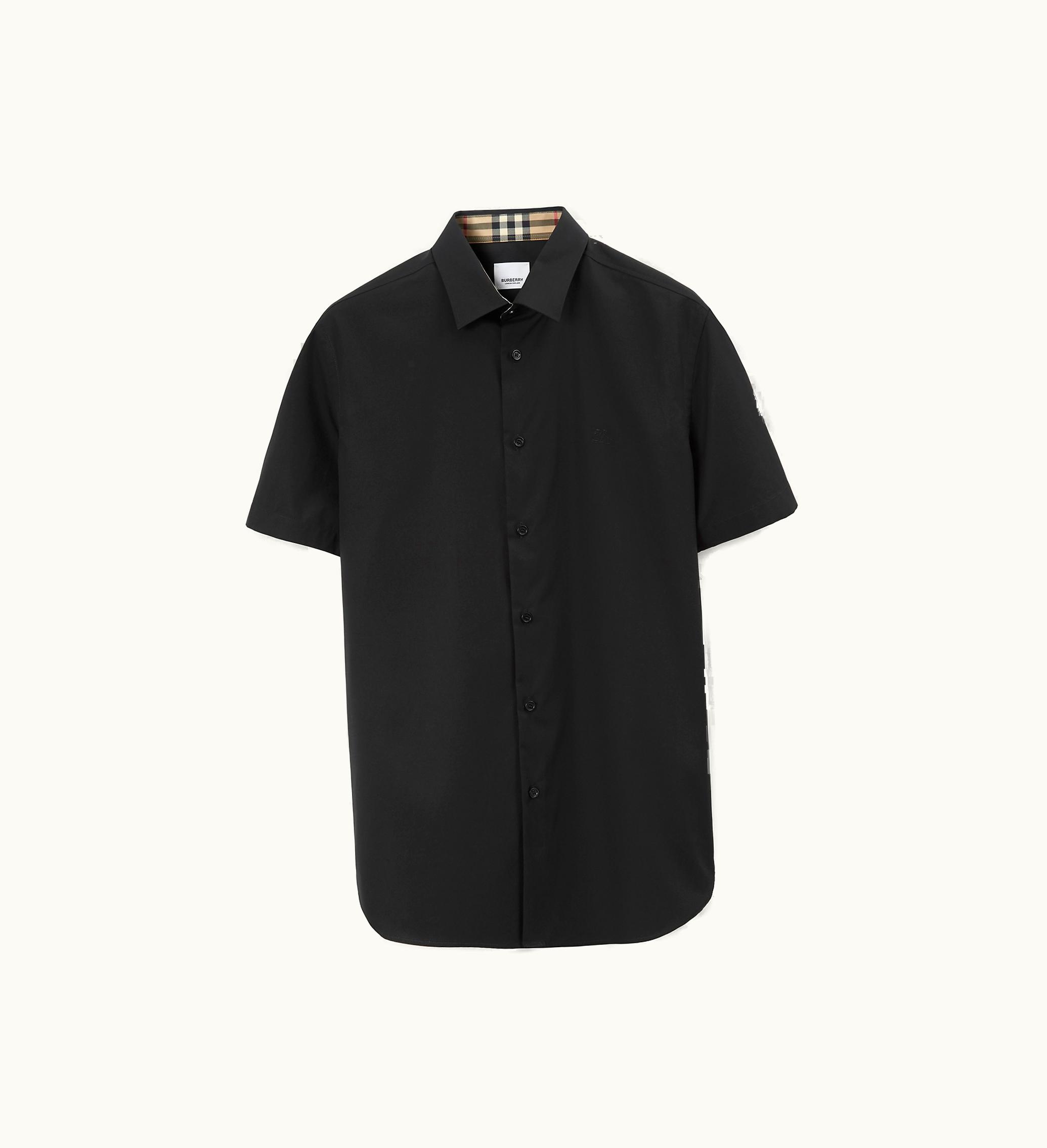 Burberry Burberry Stretch Cotton Shirt In Black - Men