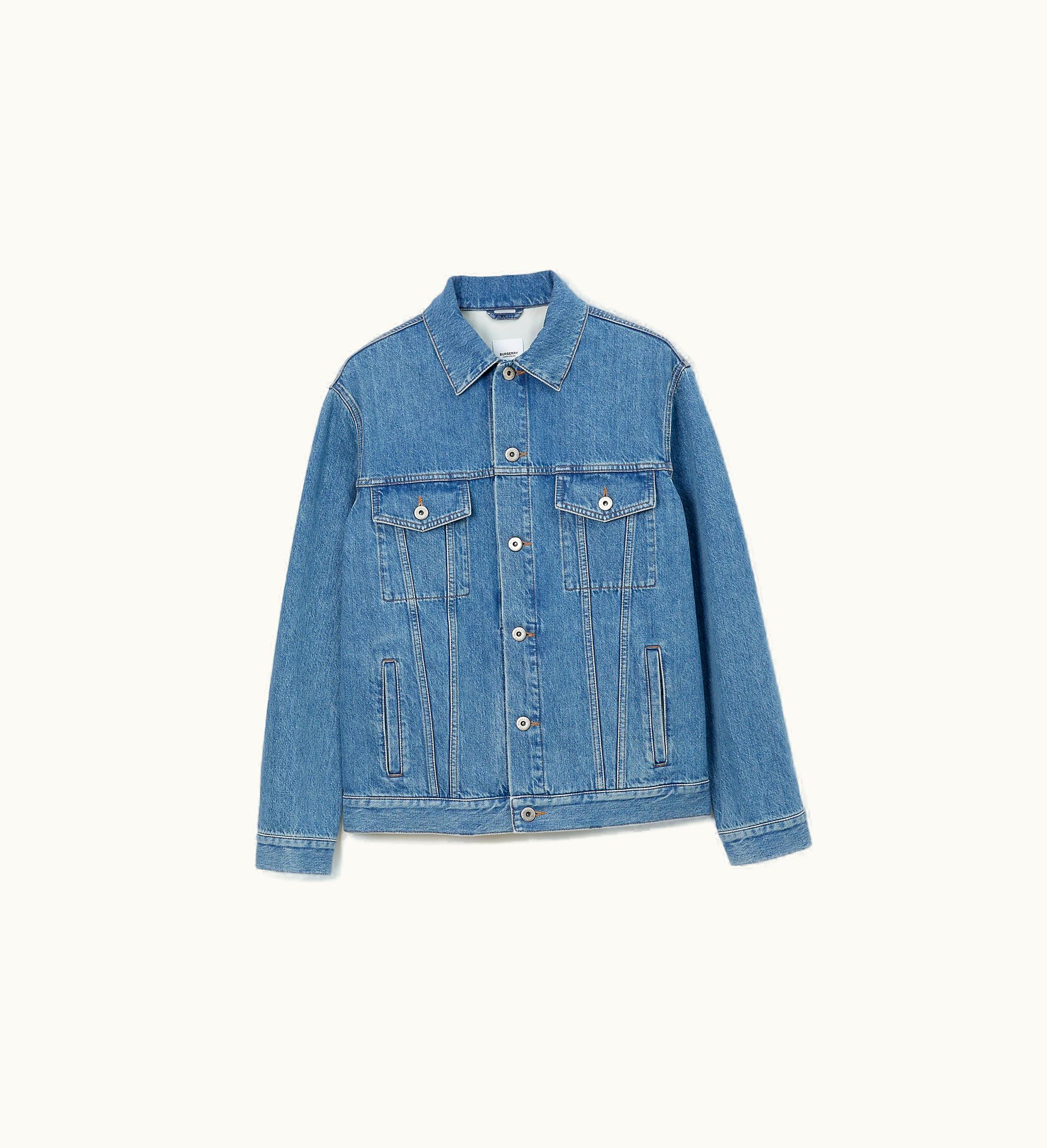 Burberry Burberry Heavyweight Denim Jacket In Mid Blue - Men