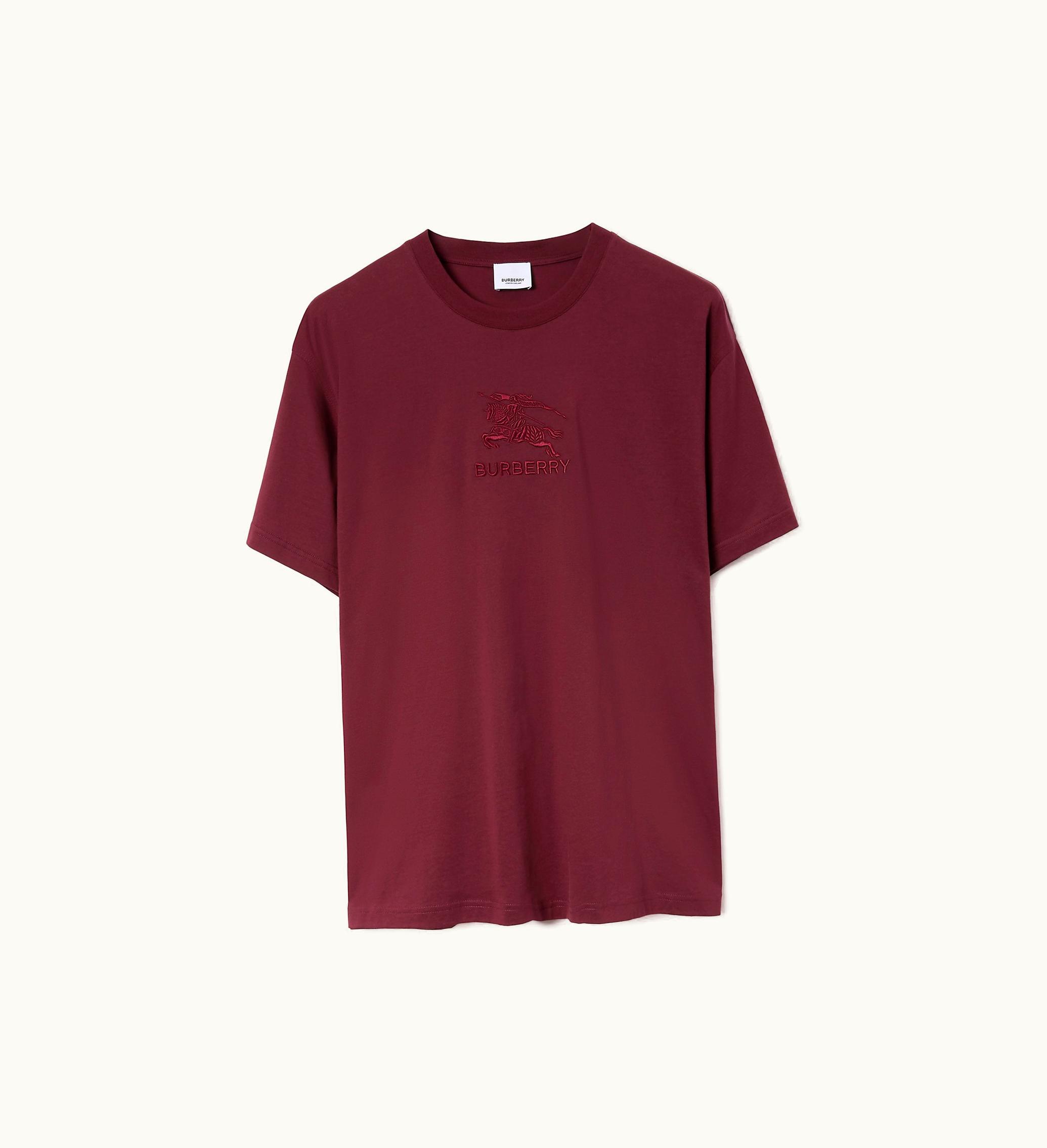 Burberry Burberry Ekd Cotton T-shirt In Deep Crimson - Men