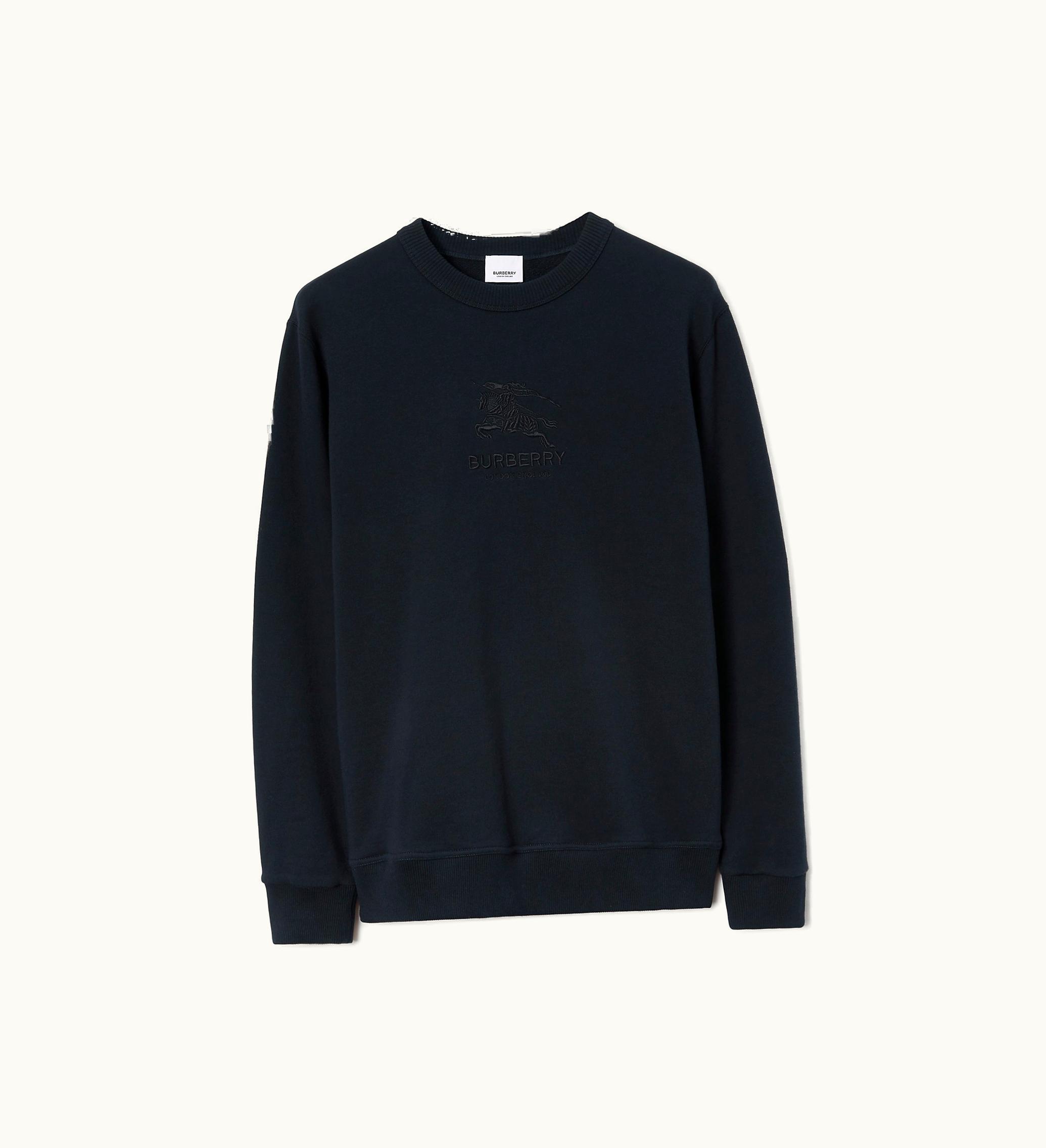 Burberry Burberry Ekd Cotton Sweatshirt In Smoked Navy - Men