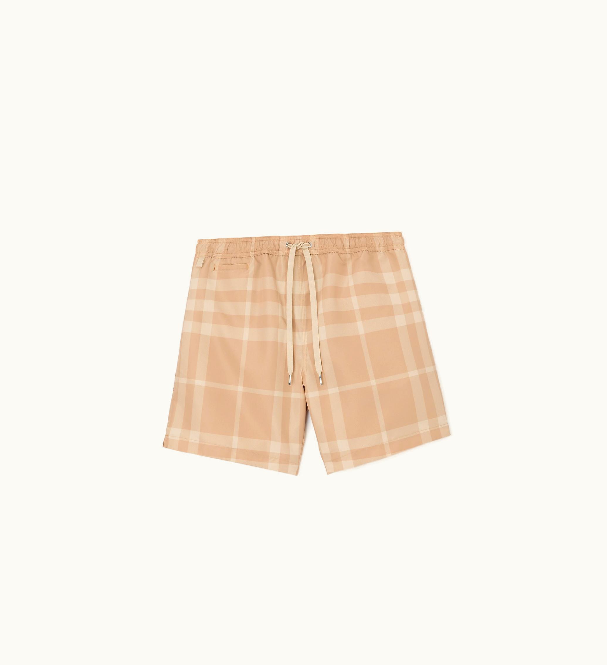 Burberry Burberry Check Swim Shorts In Soft Fawn - Men