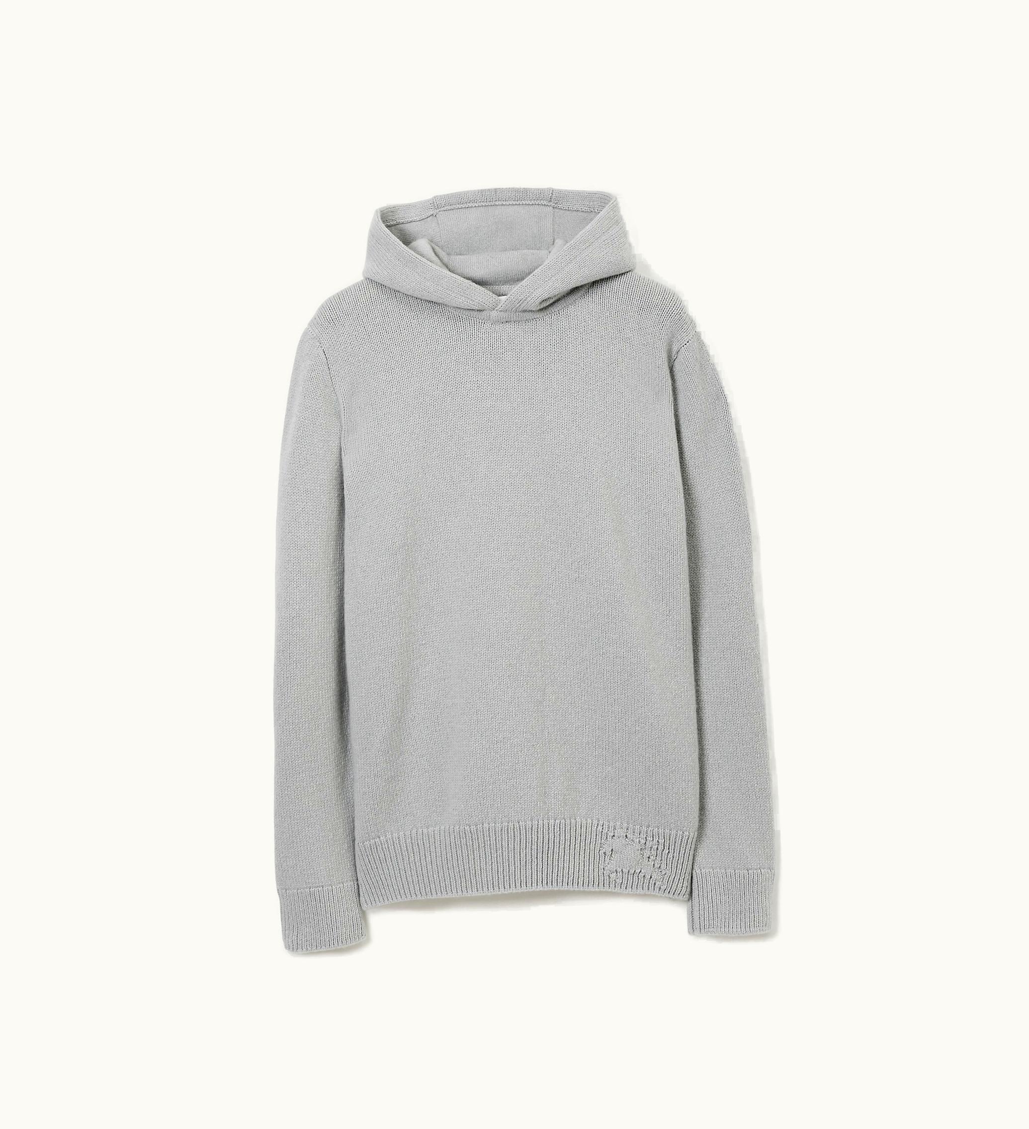 Burberry Burberry Wool Cashmere Hoodie In Pale Grey - Men