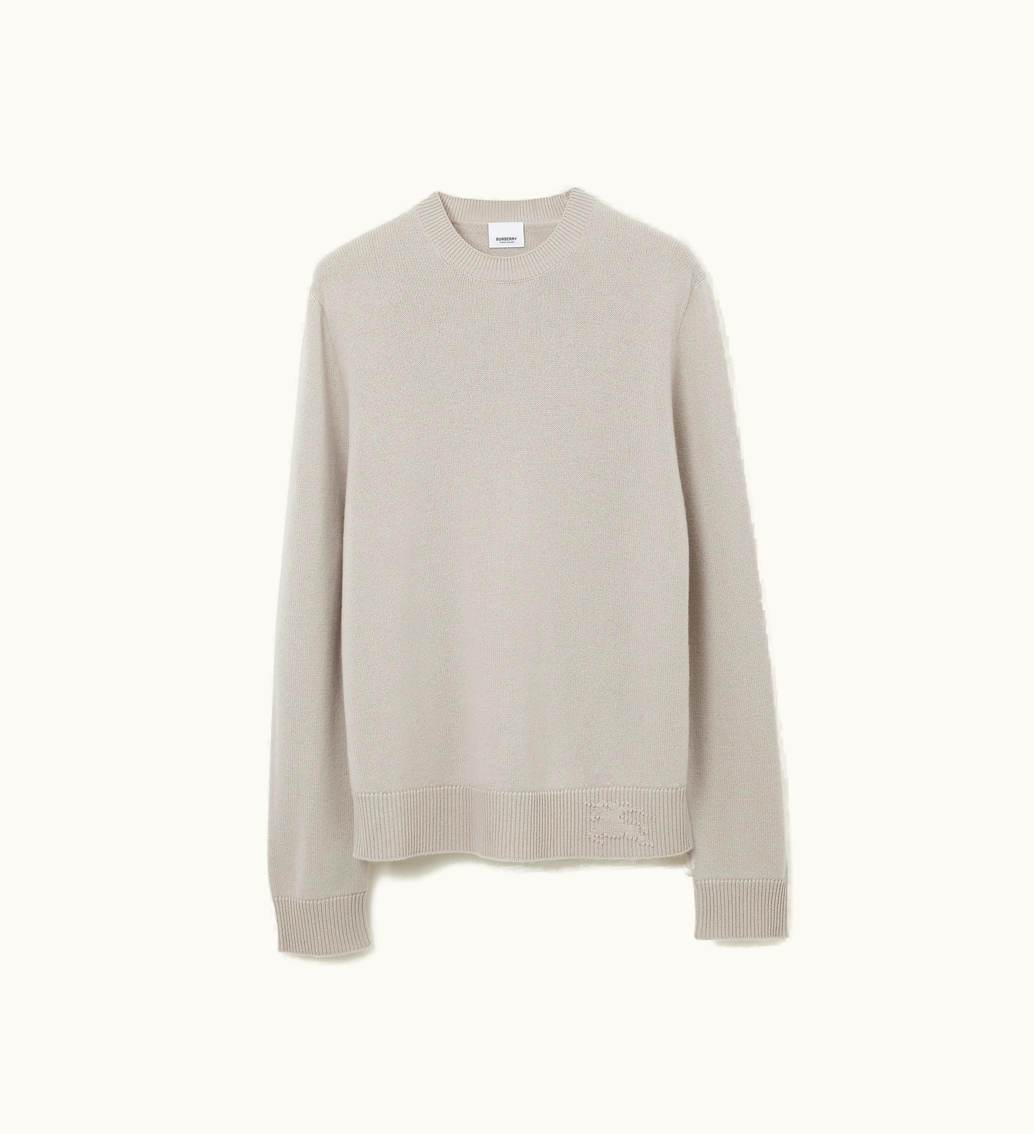 Burberry Burberry Ekd Cashmere Sweater In Pale Grey - Men