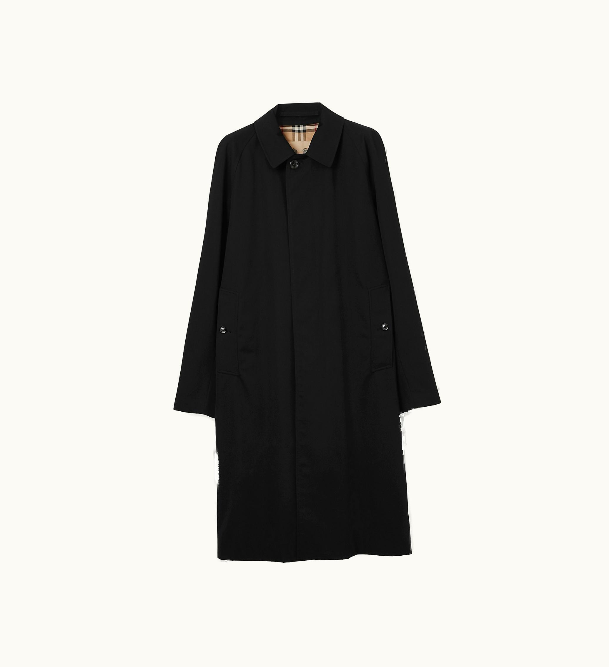 Burberry Burberry Long Camden Heritage Car Coat In Black - Men, Cotton Gabardine