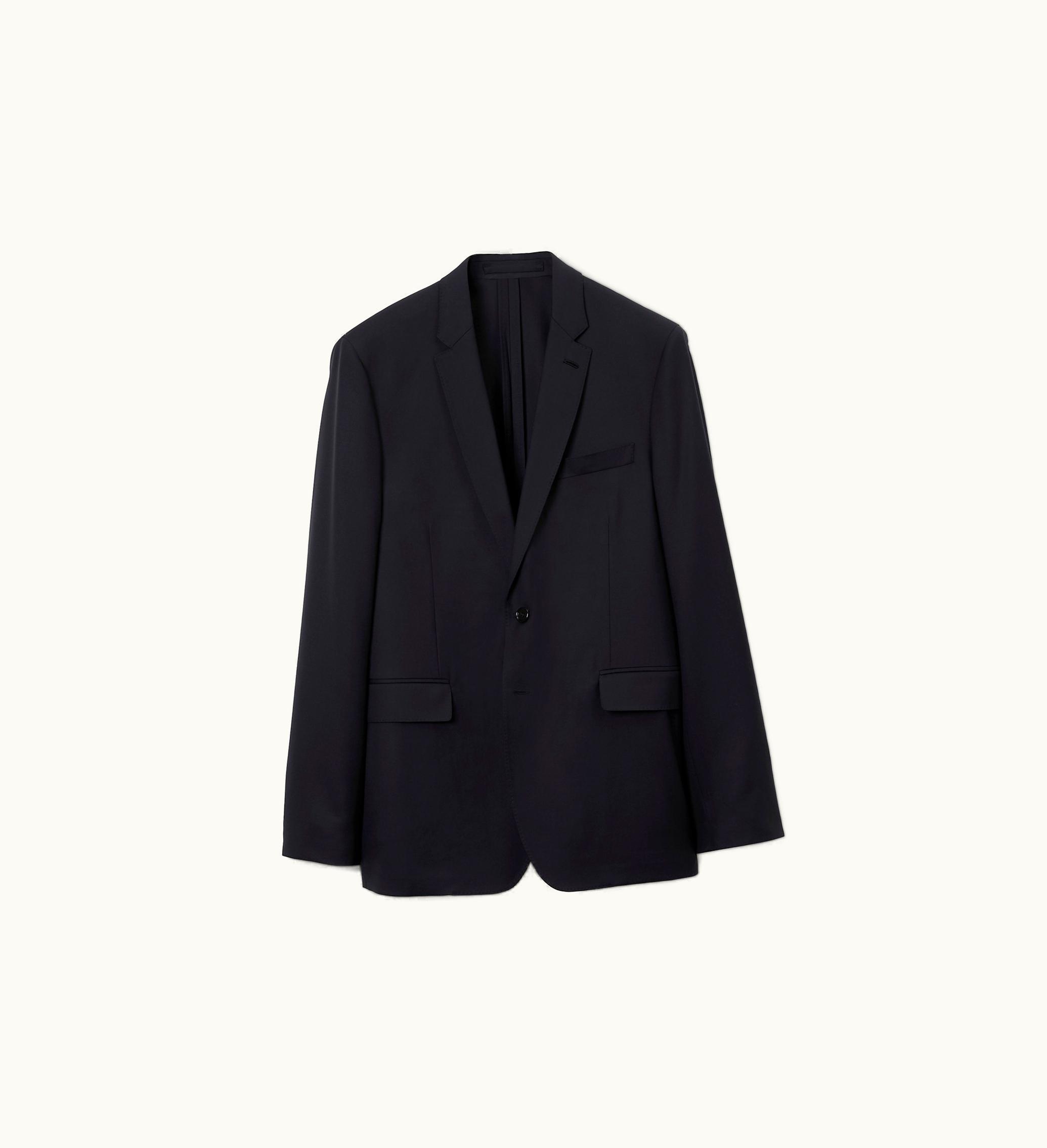 Burberry Burberry Wool Tailored Jacket In Dark Navy - Men