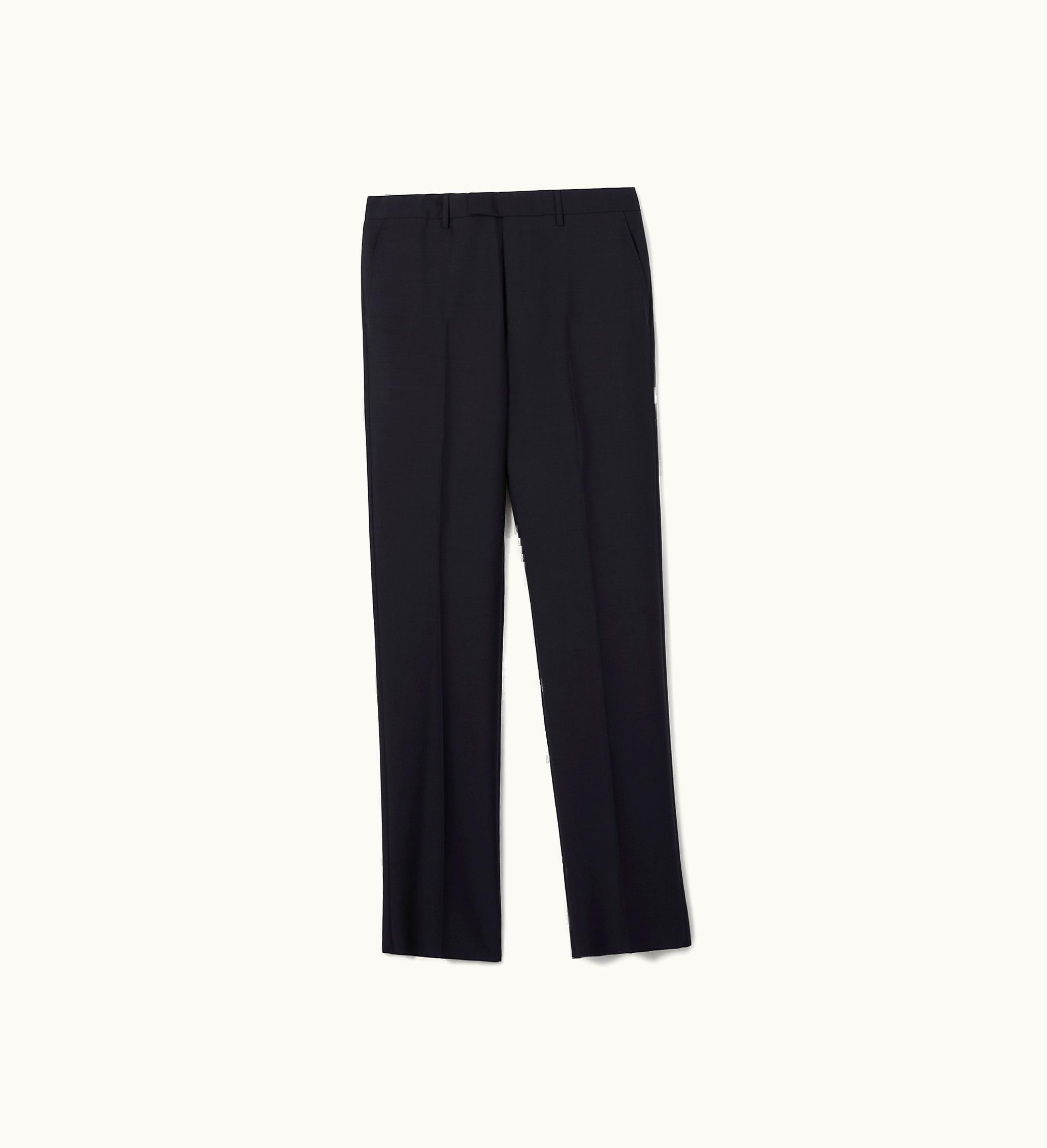 Burberry Burberry Classic Fit Wool Mohair Tailored Trousers In Navy Blue