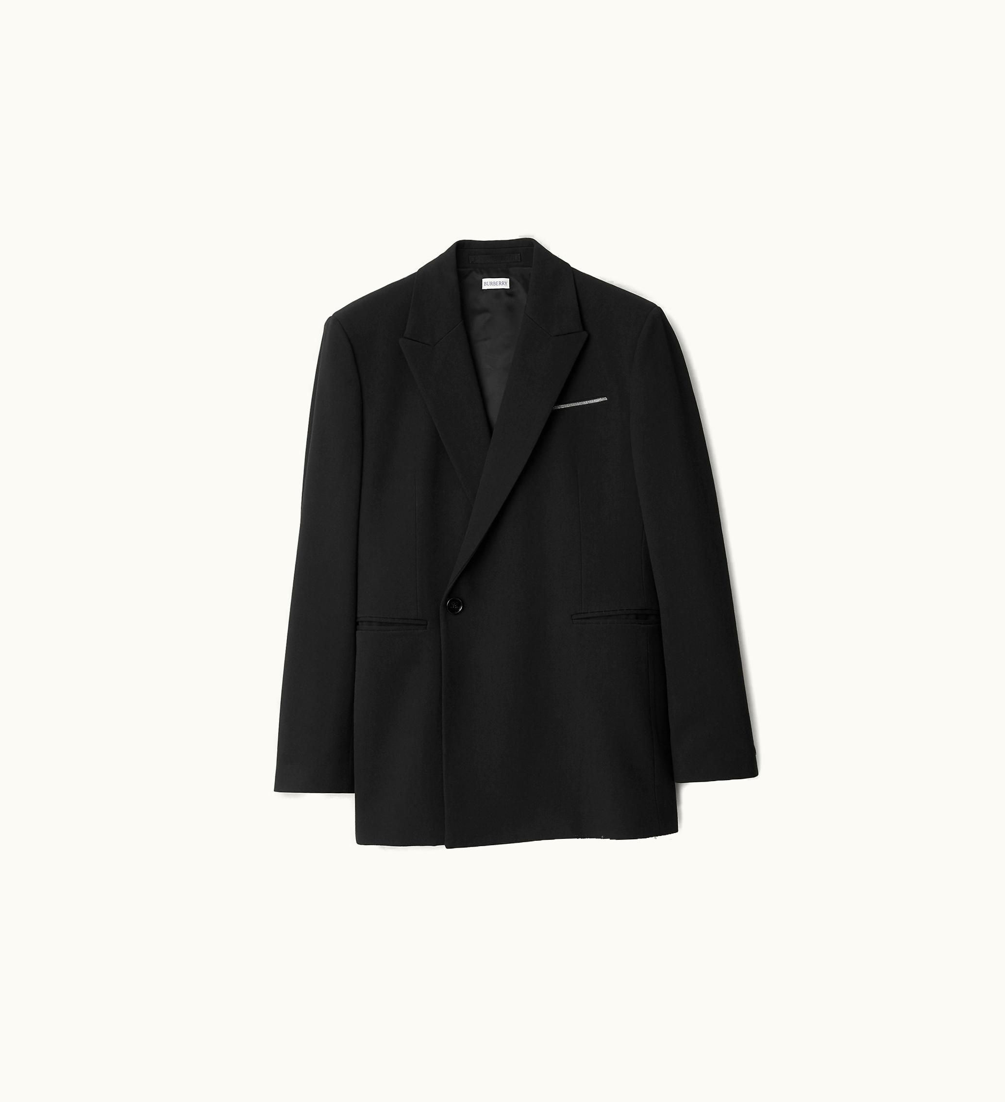 Burberry Burberry Wool Blend Tailored Jacket In Black - Men