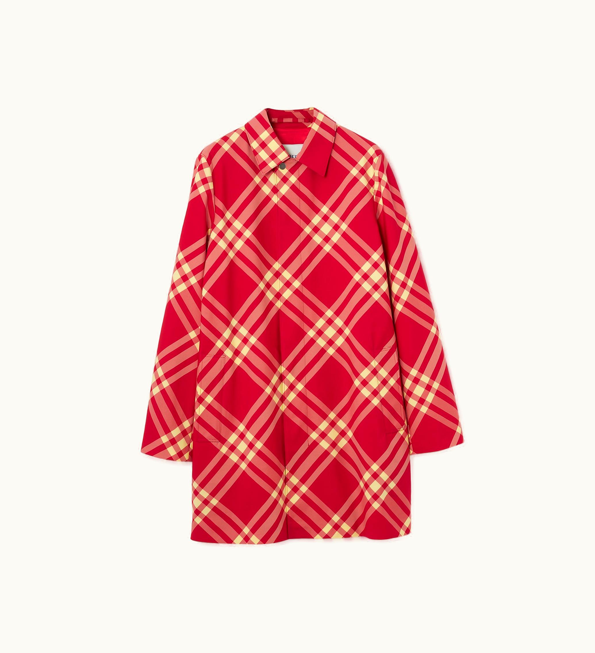 Burberry Burberry Mid-length Check Car Coat In Pillar / Sherbet - Men