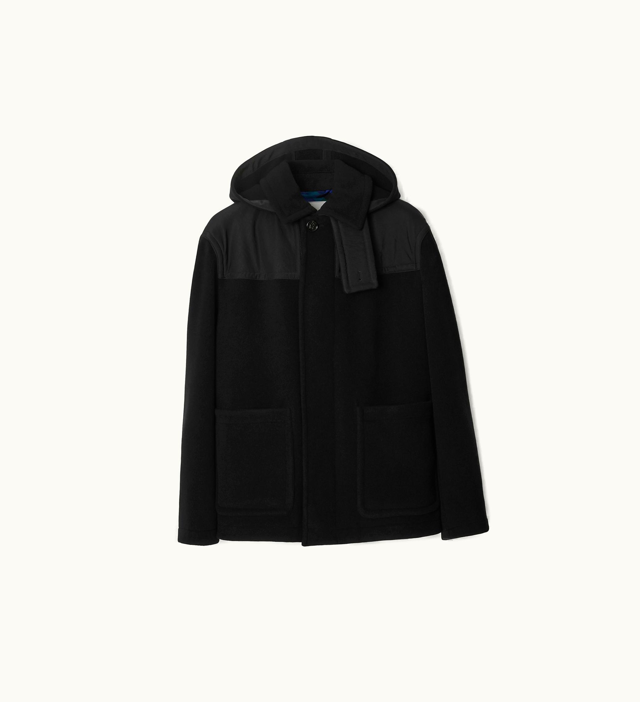 Burberry Burberry Wool Duffle Coat In Black - Men