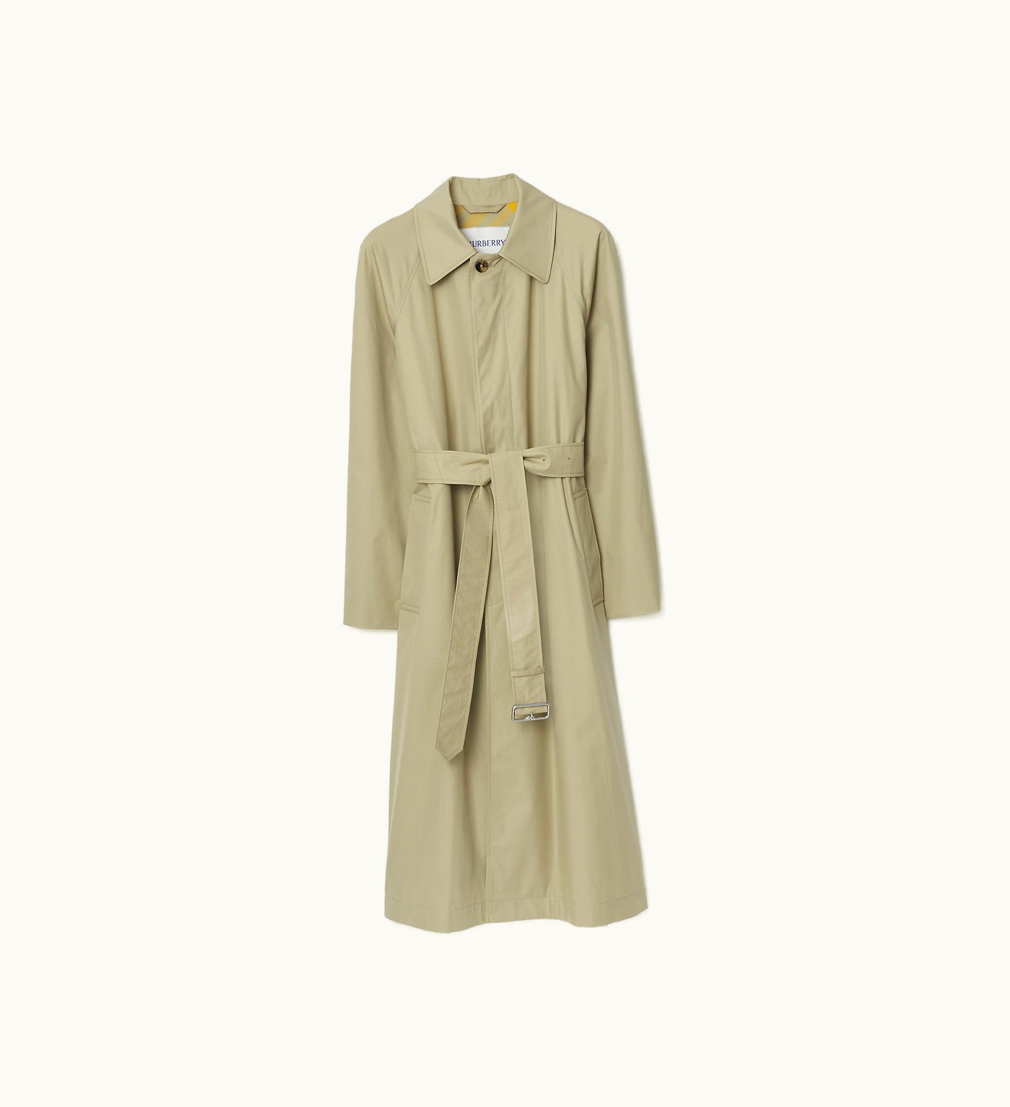 Burberry Burberry Long Bradford Car Coat In Hunter - Men, Cotton