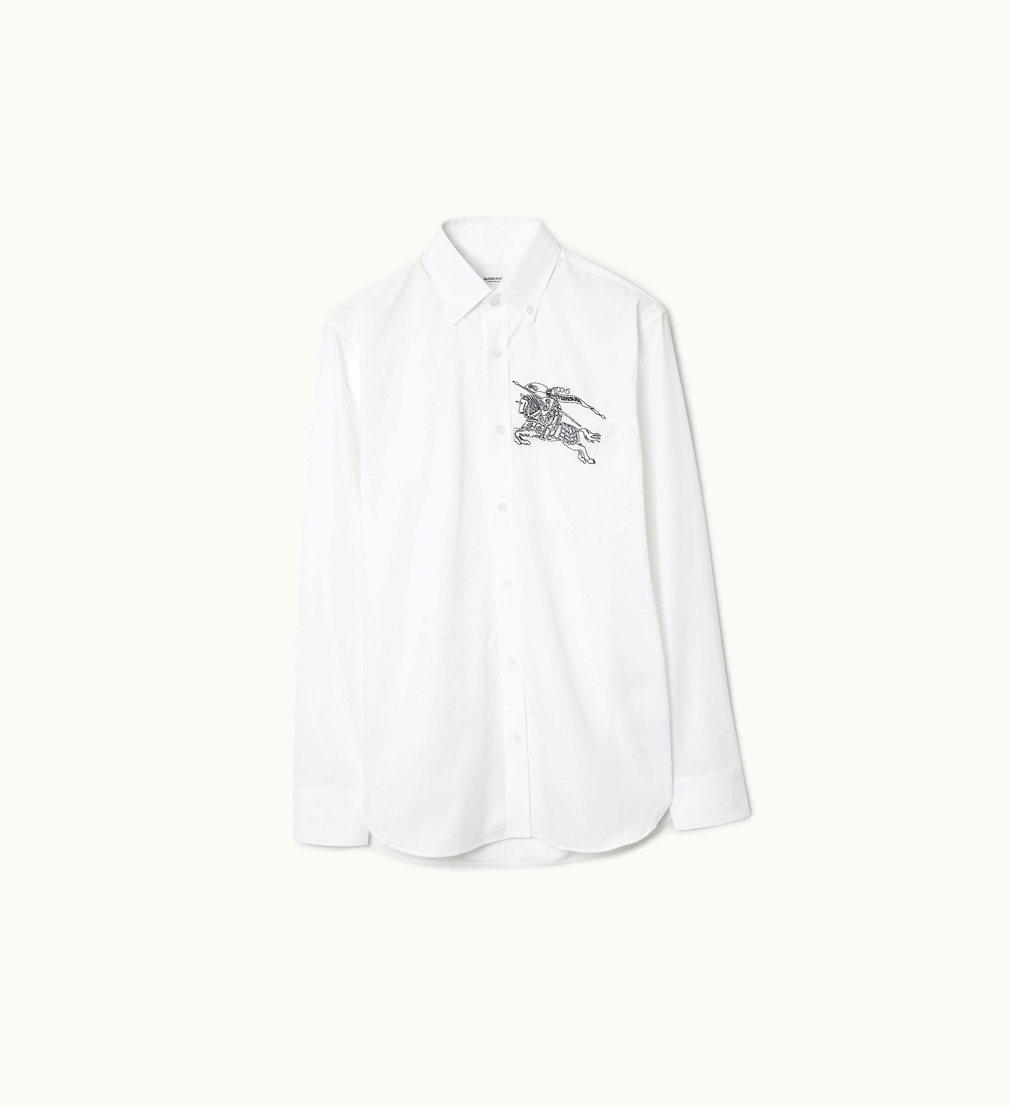 Burberry Burberry Ekd Cotton Formal Shirt In Optic White - Men