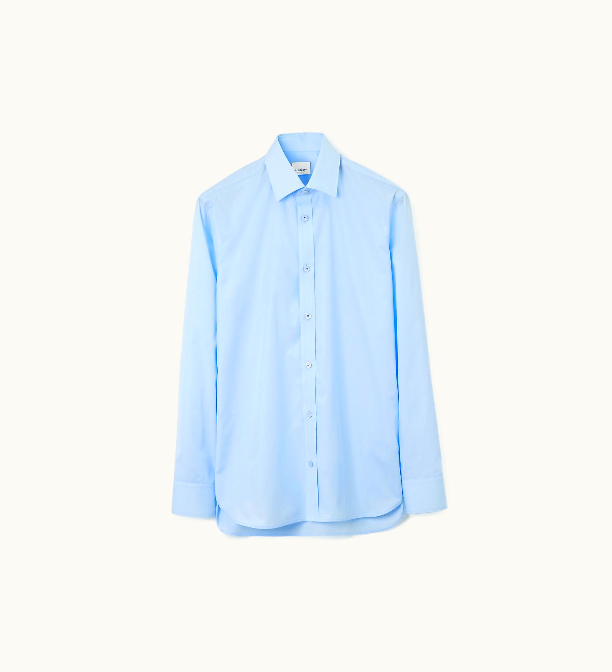 Burberry Burberry Cotton Formal Shirt In Pale Blue - Men