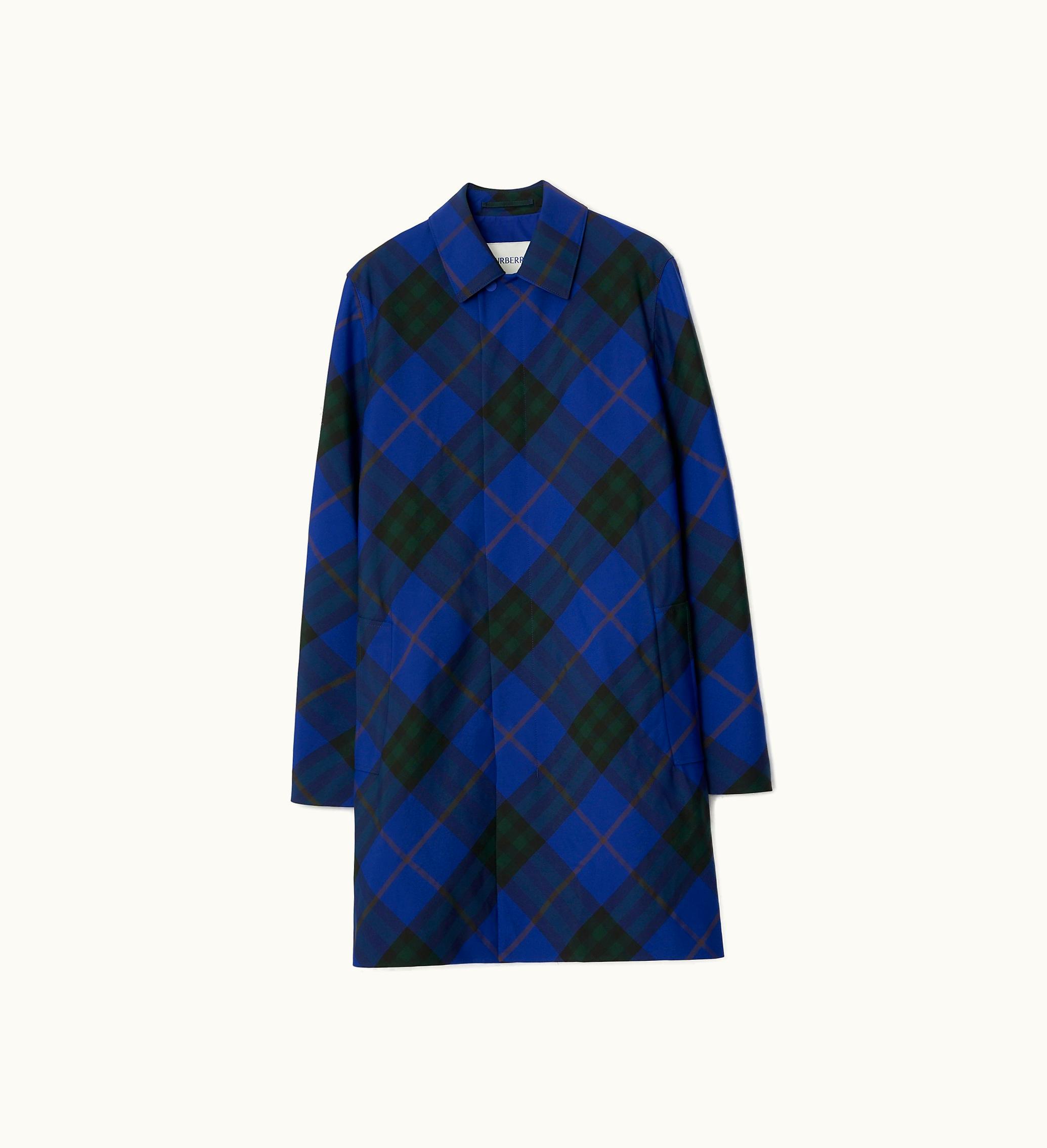 Burberry Burberry Mid-length Check Car Coat In Knight - Men
