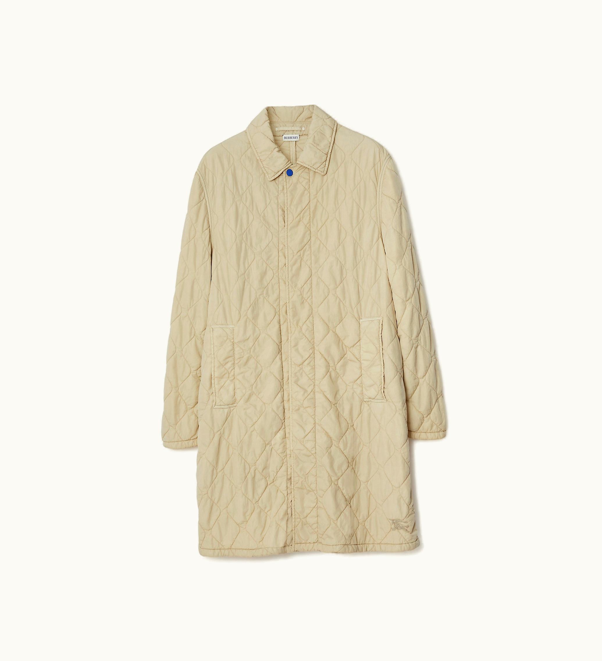 Burberry Burberry Mid-length Quilted Nylon Car Coat In Soap - Men