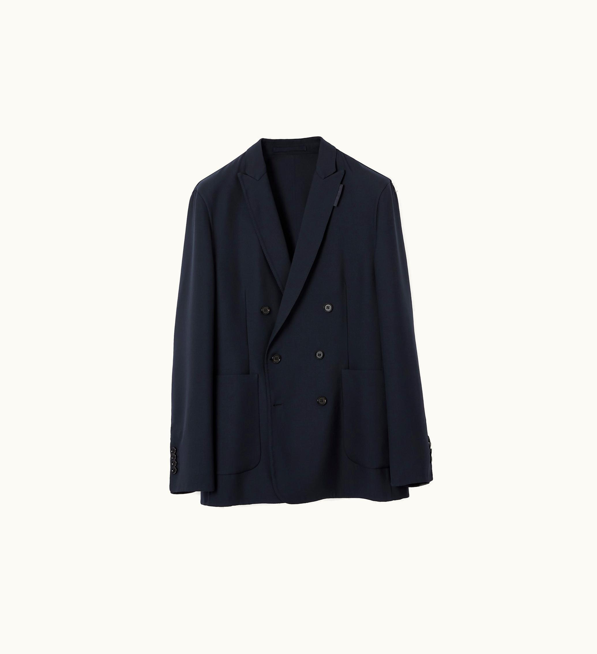 Burberry Burberry Slim Fit Wool Tailored Jacket In Smoked Navy - Men