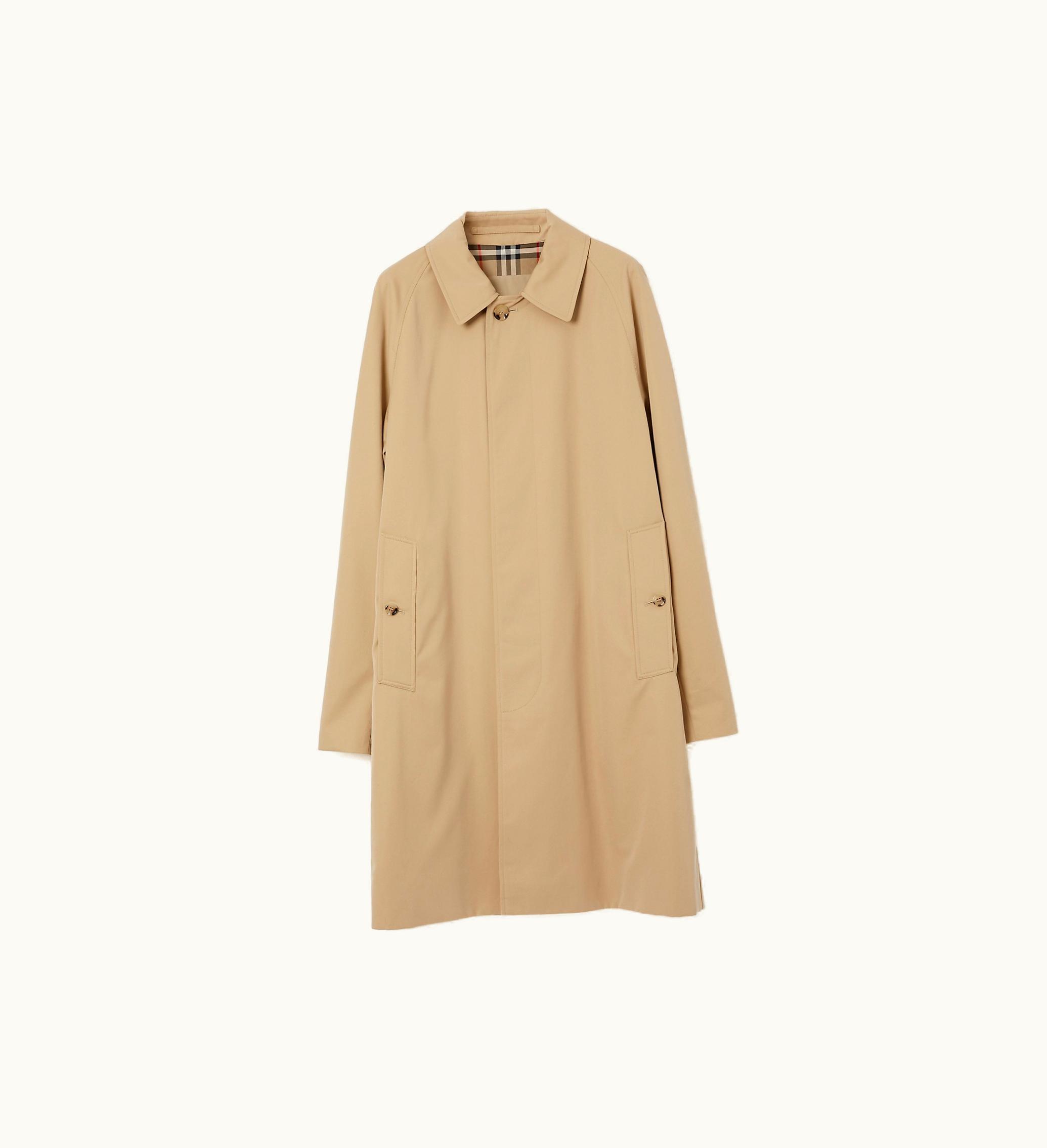 Burberry Burberry Mid-length Camden Heritage Car Coat In Honey - Men, Cotton Gabardine